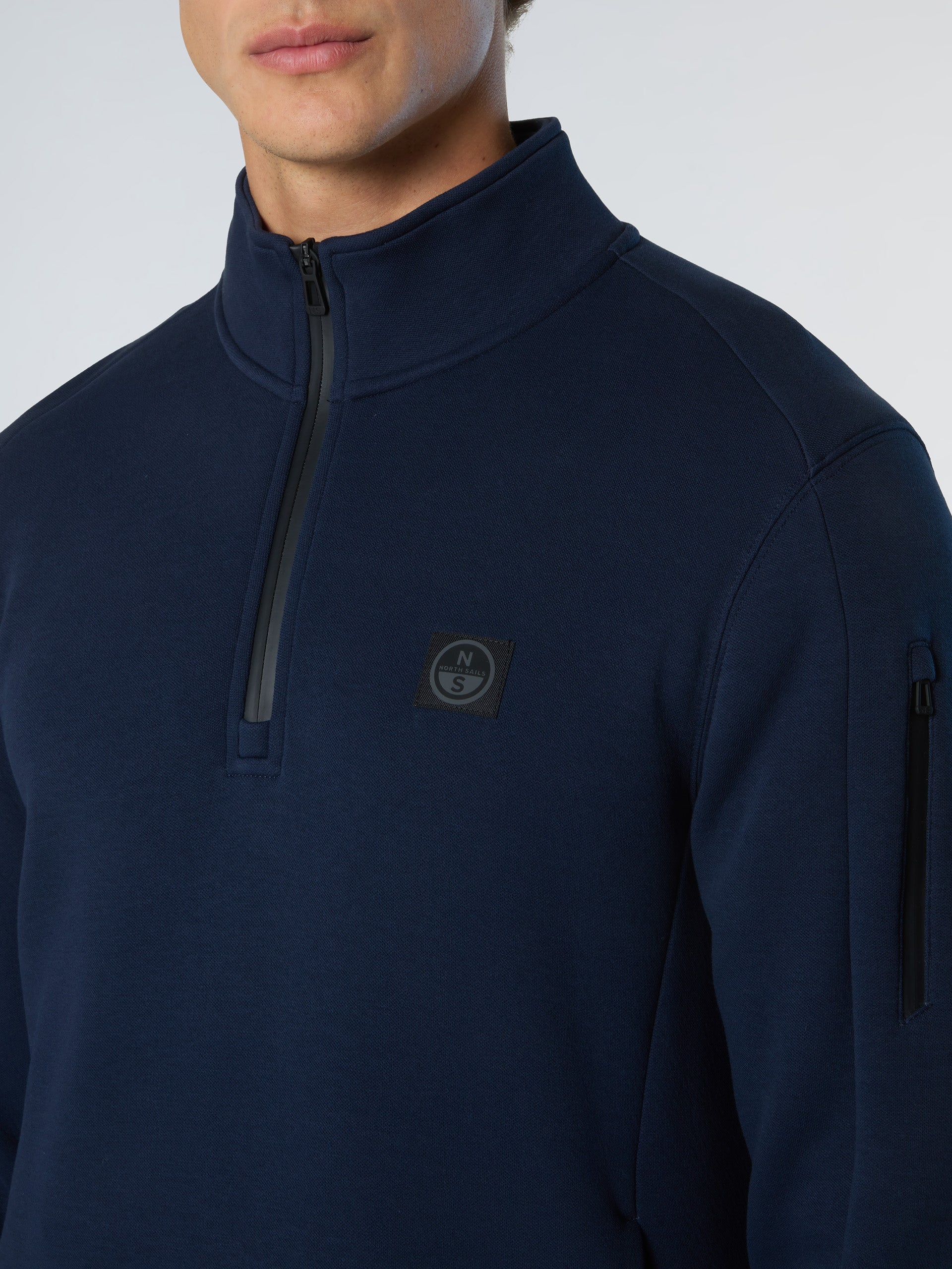 6 | Navy blue | half-zip-sweater-691101
