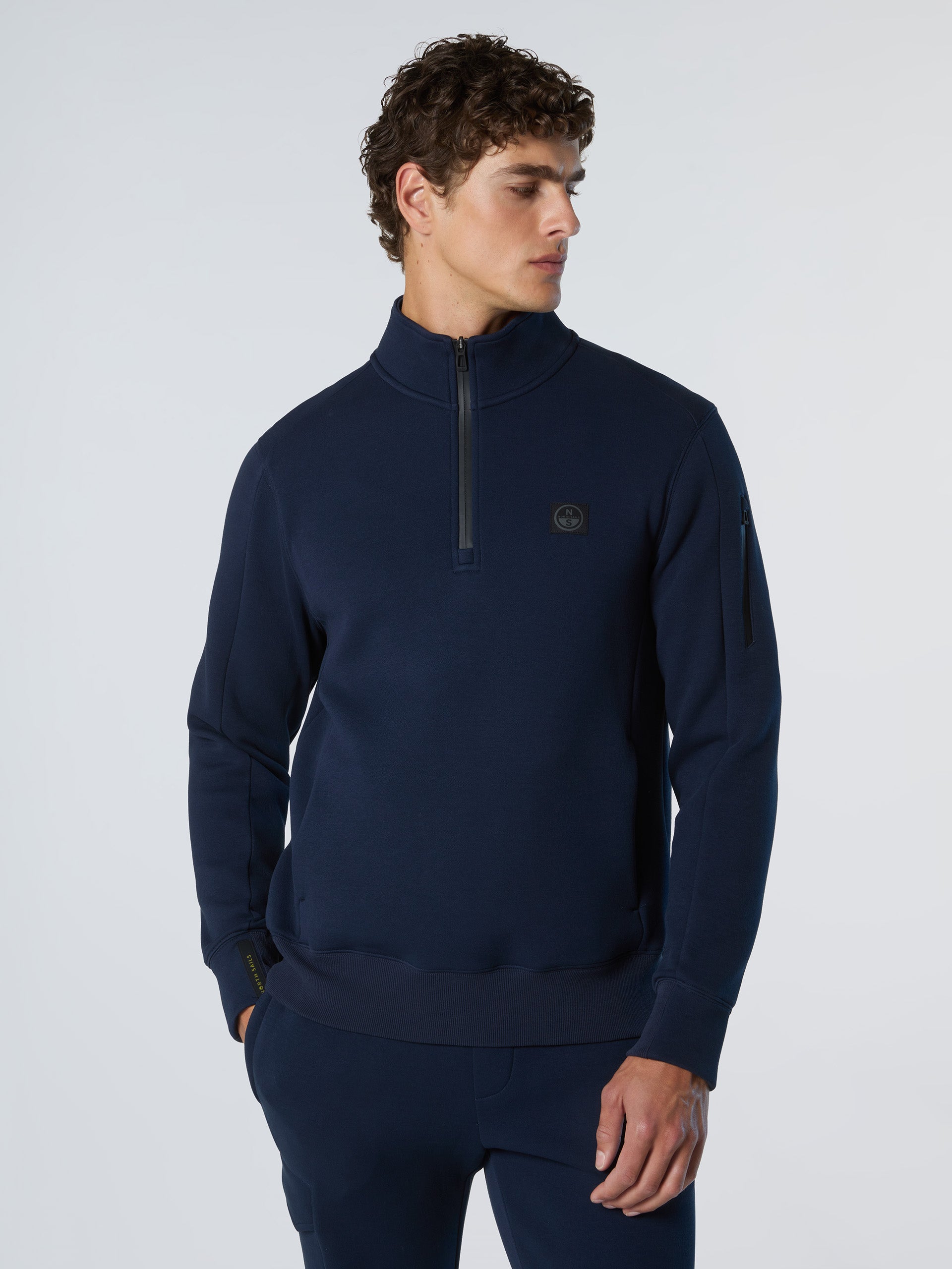 1 | Navy blue | half-zip-sweater-691101