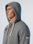 6 | Medium grey melange | hooded-full-zip-sweater-691125