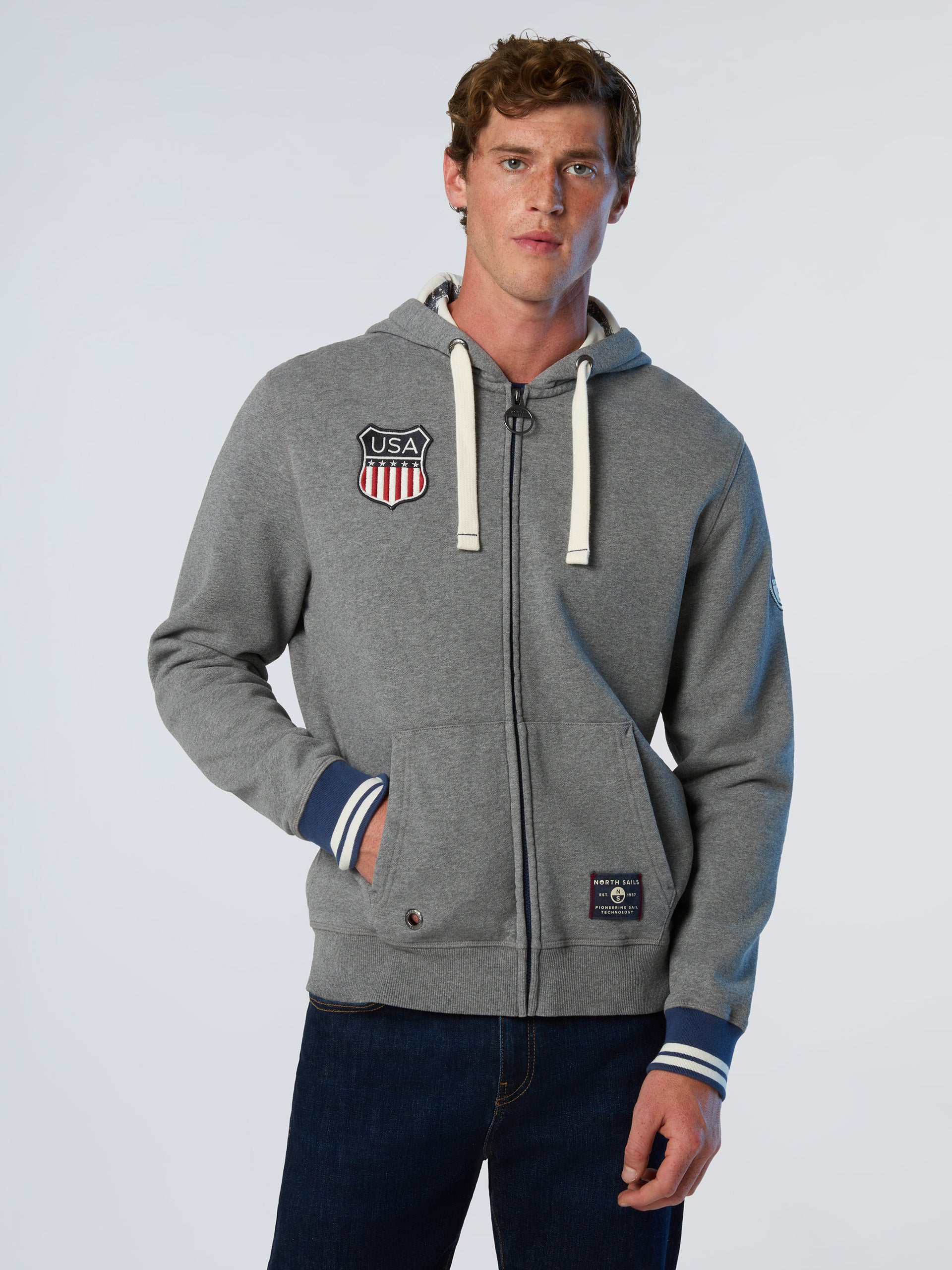 Hoodie with side ribbing | North Sails