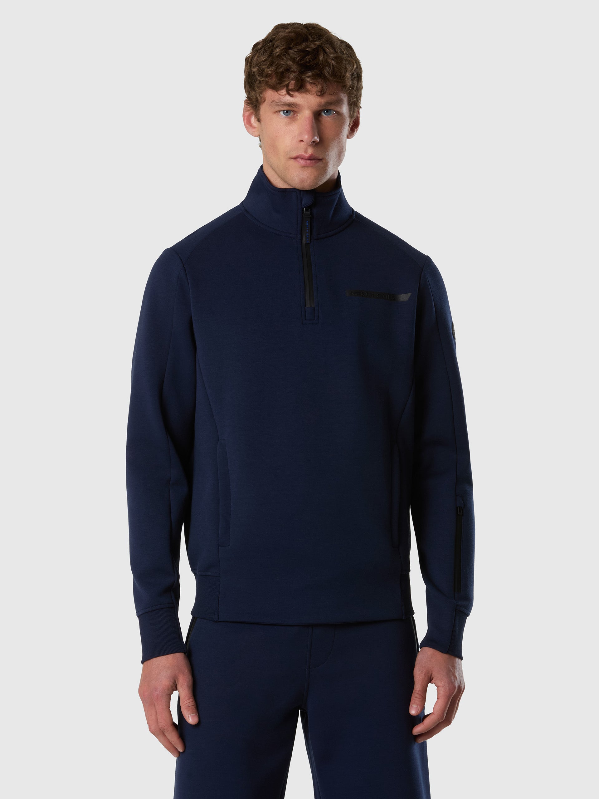1 | Navy blue | half-zip-sweatshirt-691155