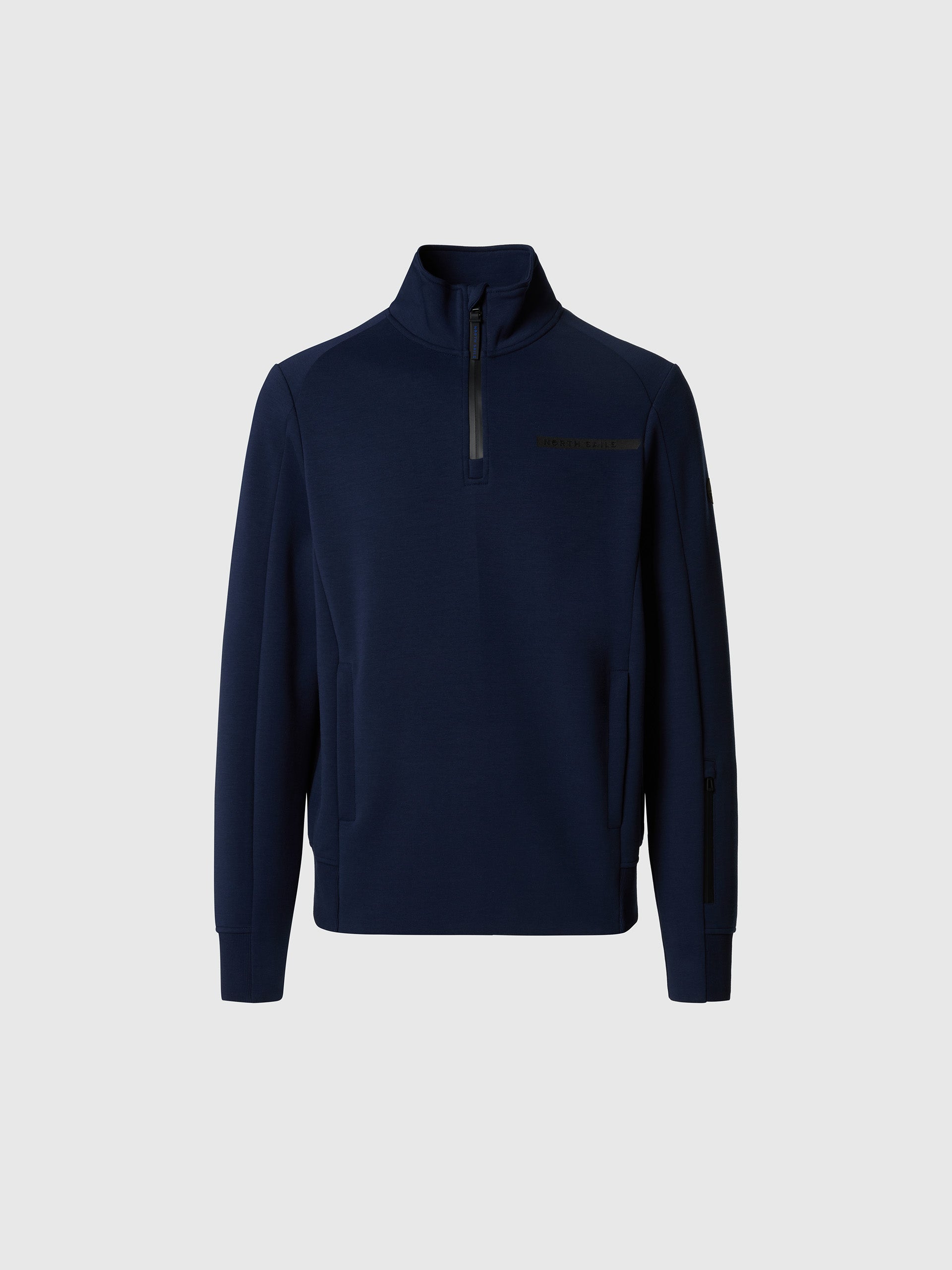 hover | Navy blue | half-zip-sweatshirt-691155