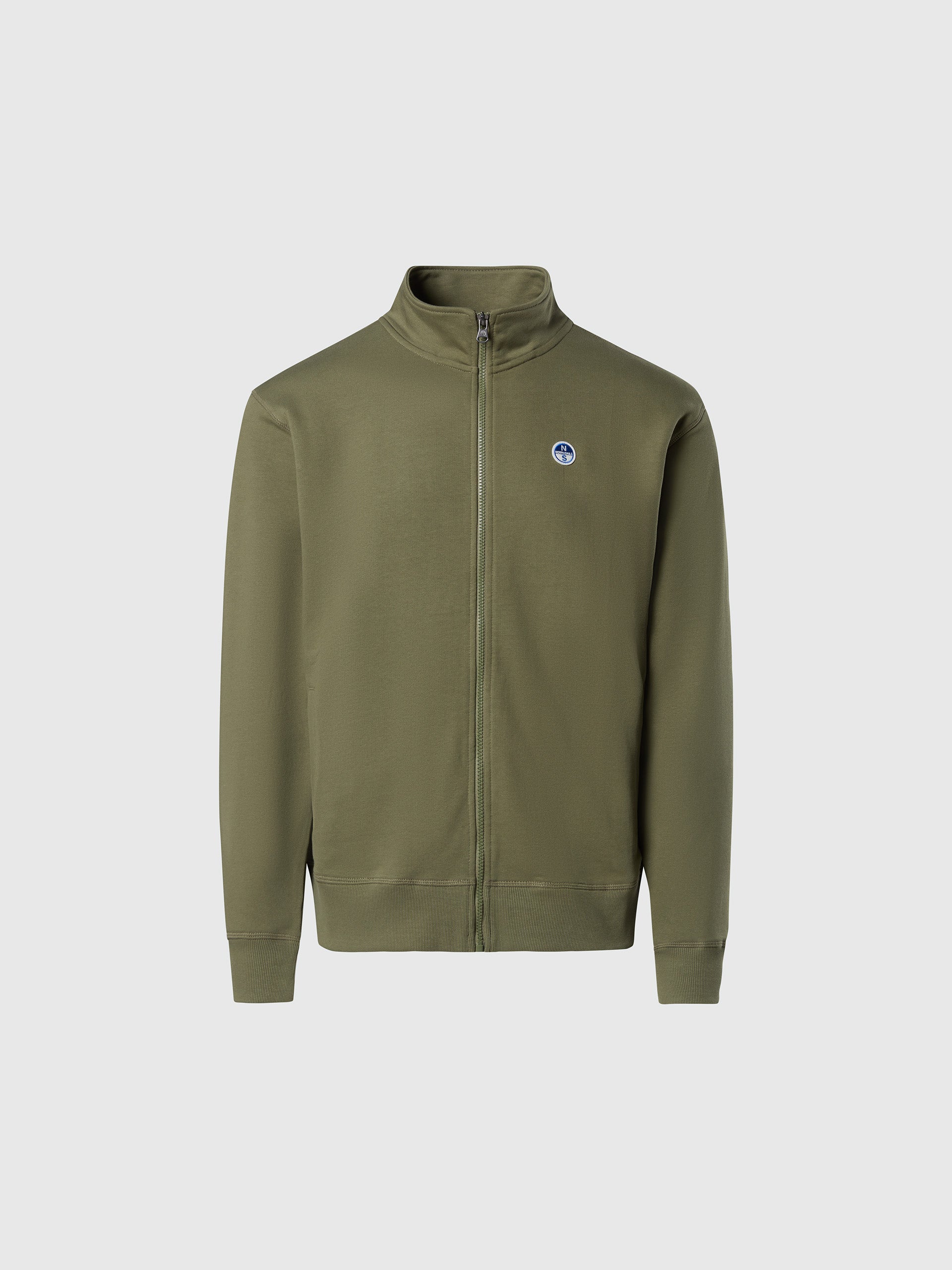 hover | Deep green | basic-full-zip-sweatshirt-1-691221