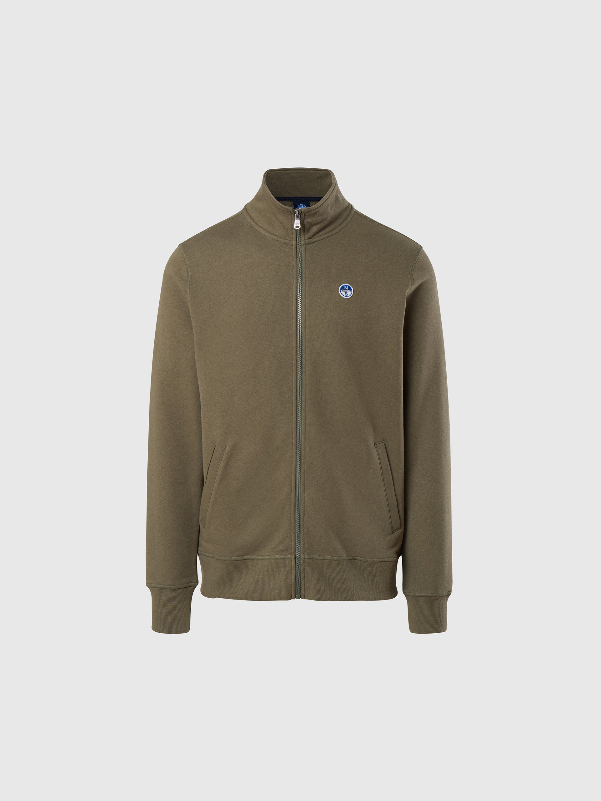 hover | Dusty olive | basic-full-zip-sweatshirt-691221