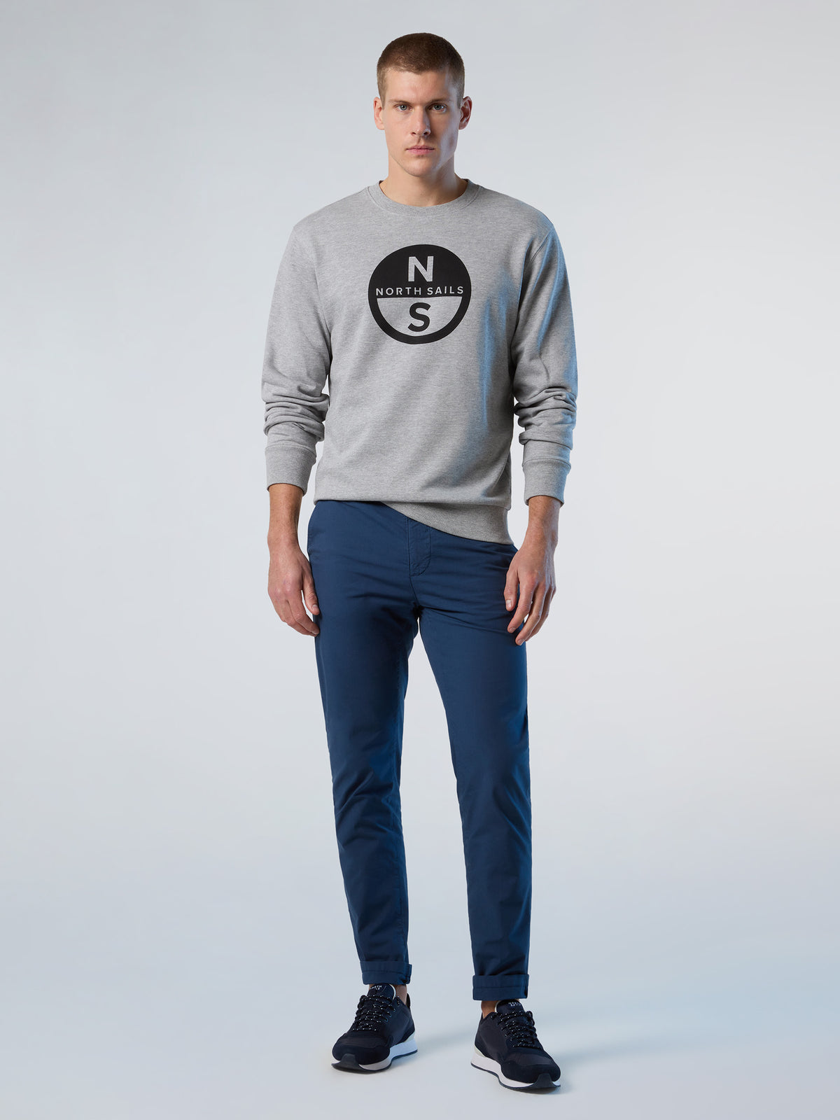 5 | Grey melange | basic-crewneck-sweatshirt-wlogo-691222