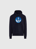 hover | Navy blue | basic-hooded-sweatshirt-wlogo-691223