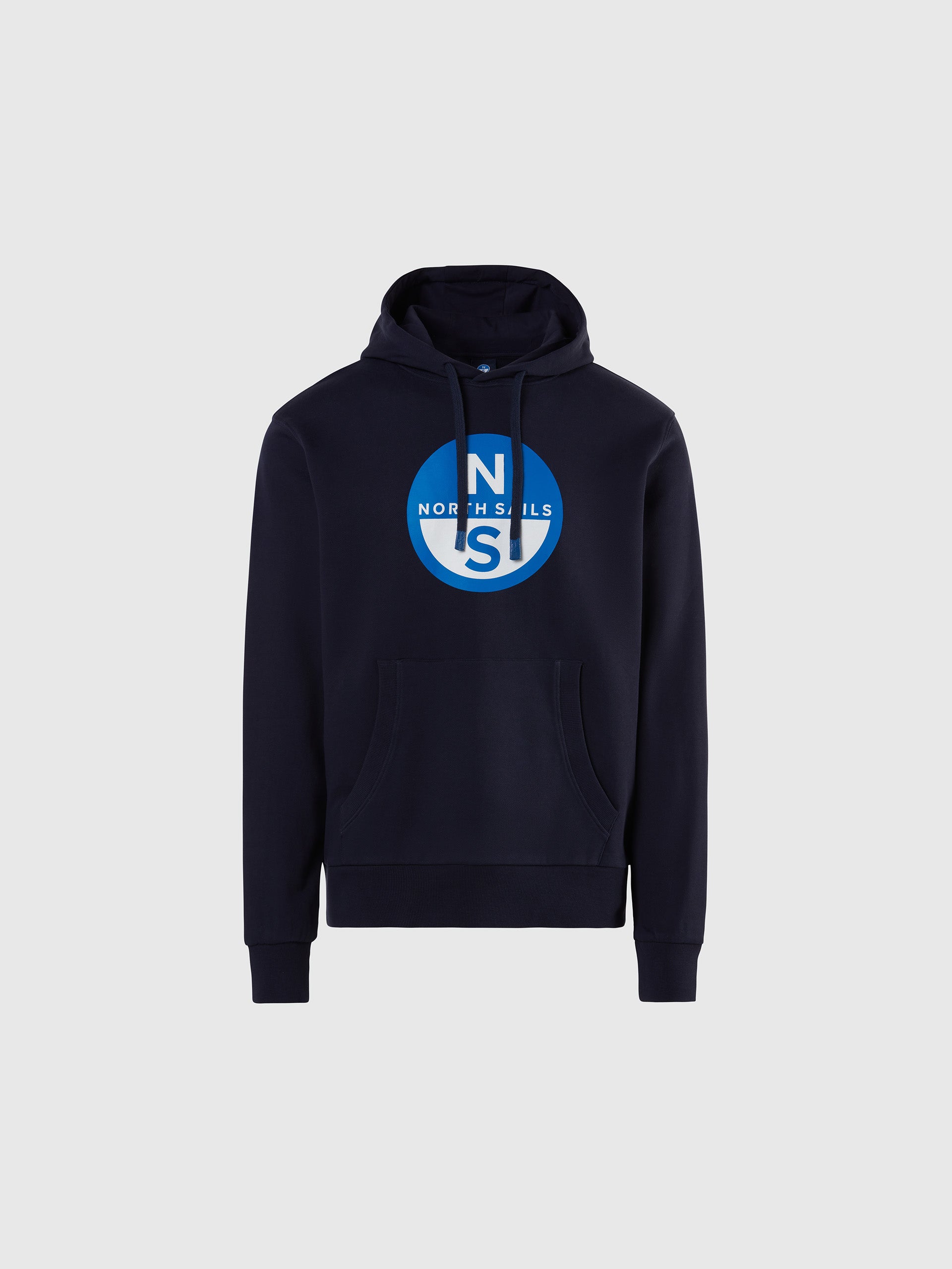 hover | Navy blue | basic-hooded-sweatshirt-wlogo-691223