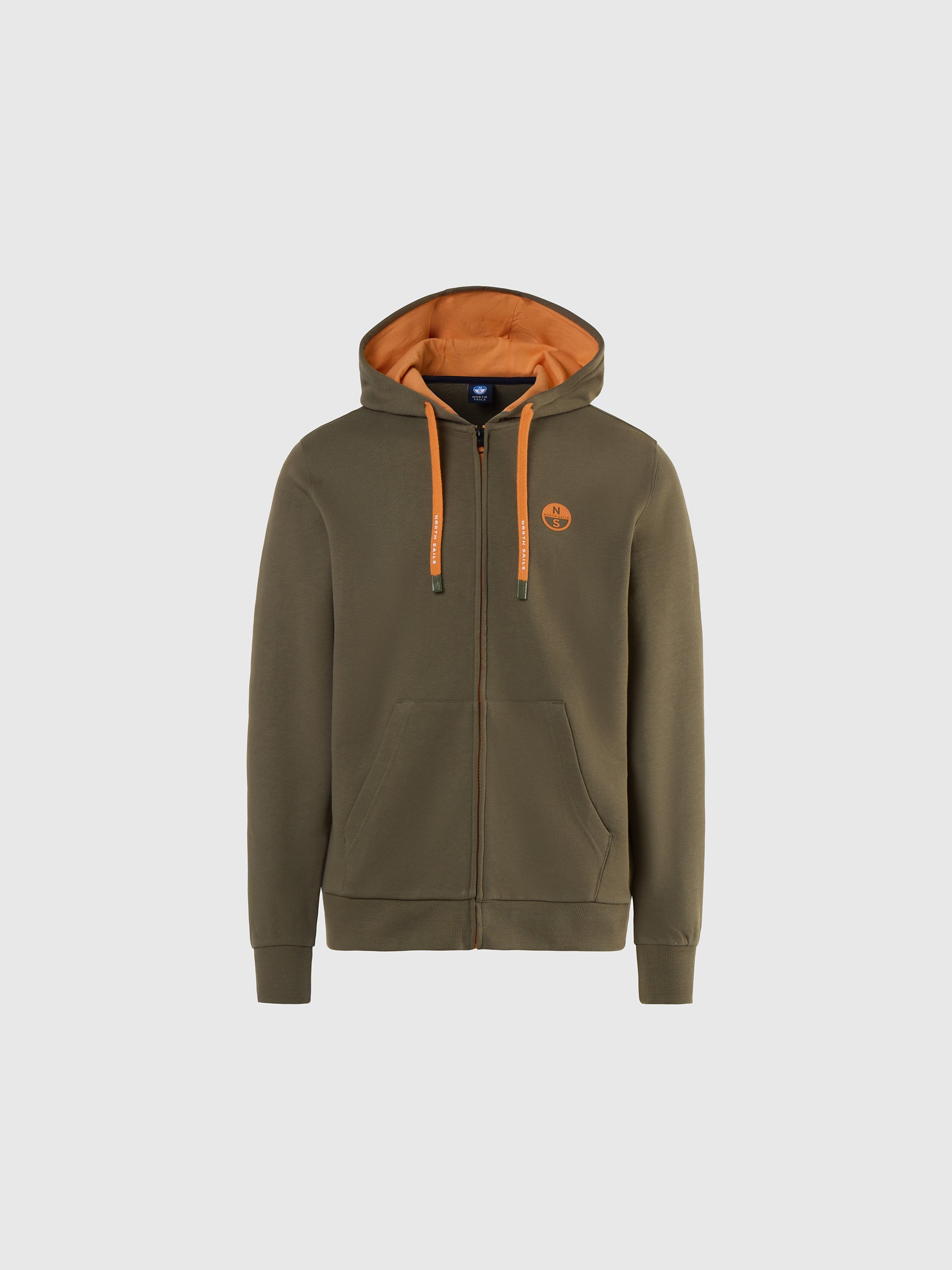 hover | Dusty olive | basic-hooded-full-zip-sweathirt-691224