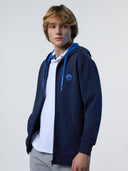2 | Navy blue | basic-hooded-full-zip-sweathirt-691224