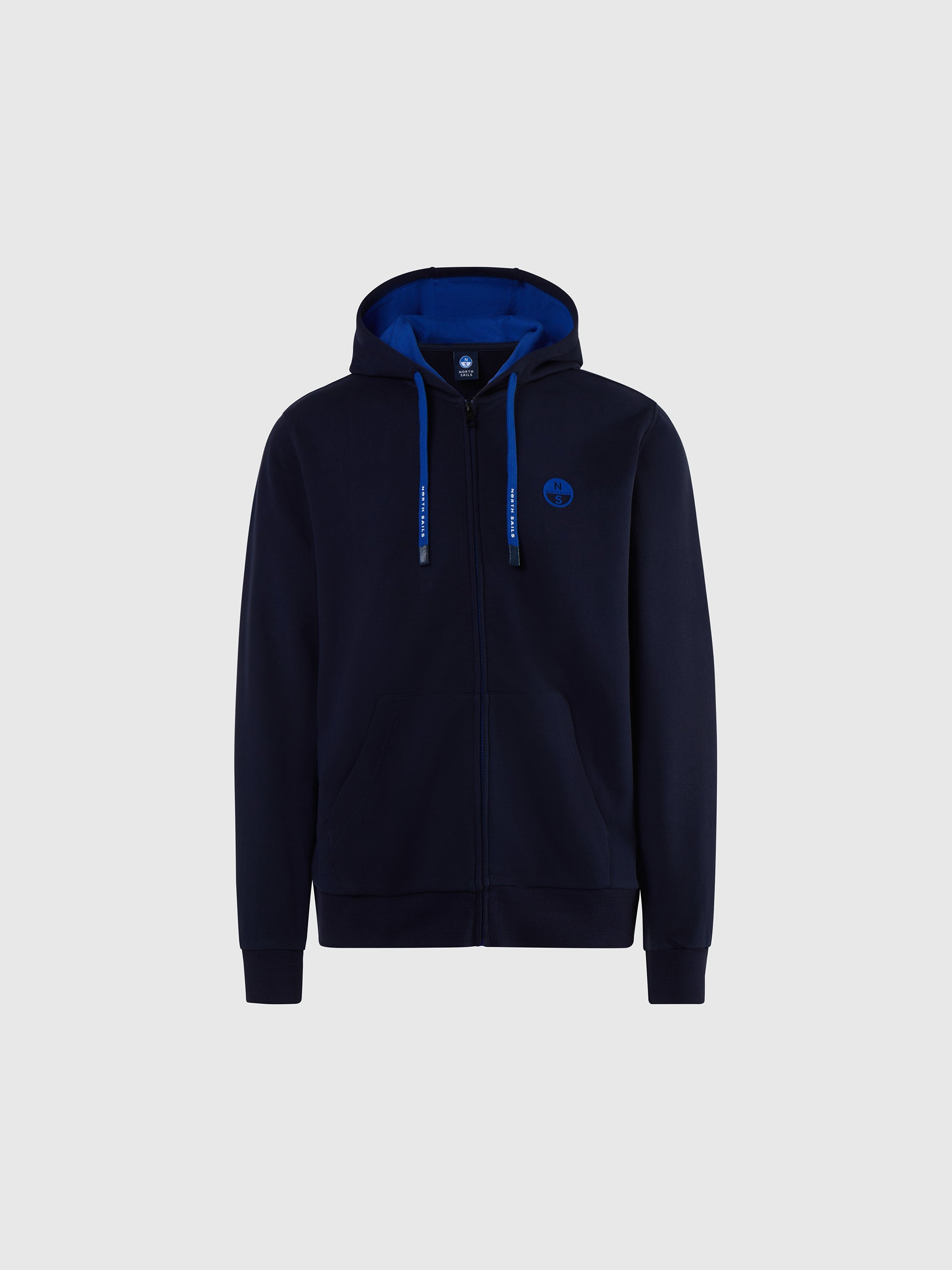 hover | Navy blue | basic-hooded-full-zip-sweathirt-691224