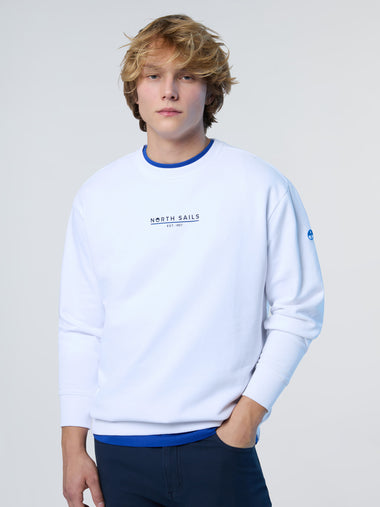 2 | White | basic-crewneck-sweatshirt-comfort-fit-691226