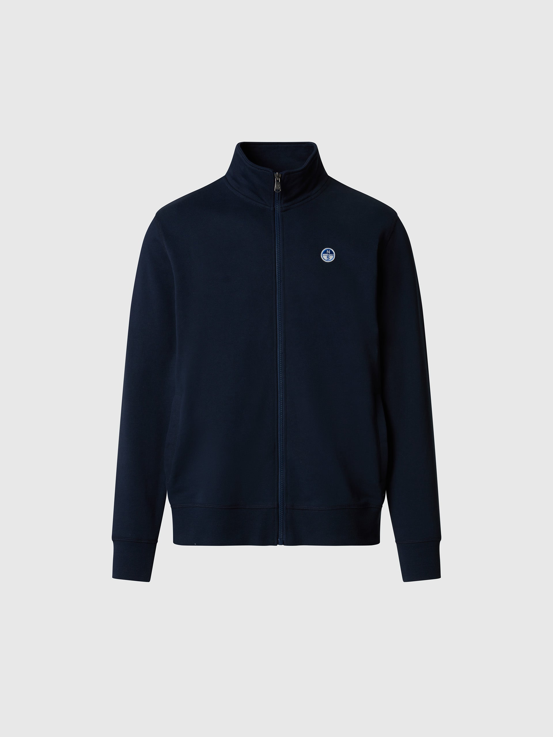 hover | Navy blue | basic-full-zip-sweatshirt-691232