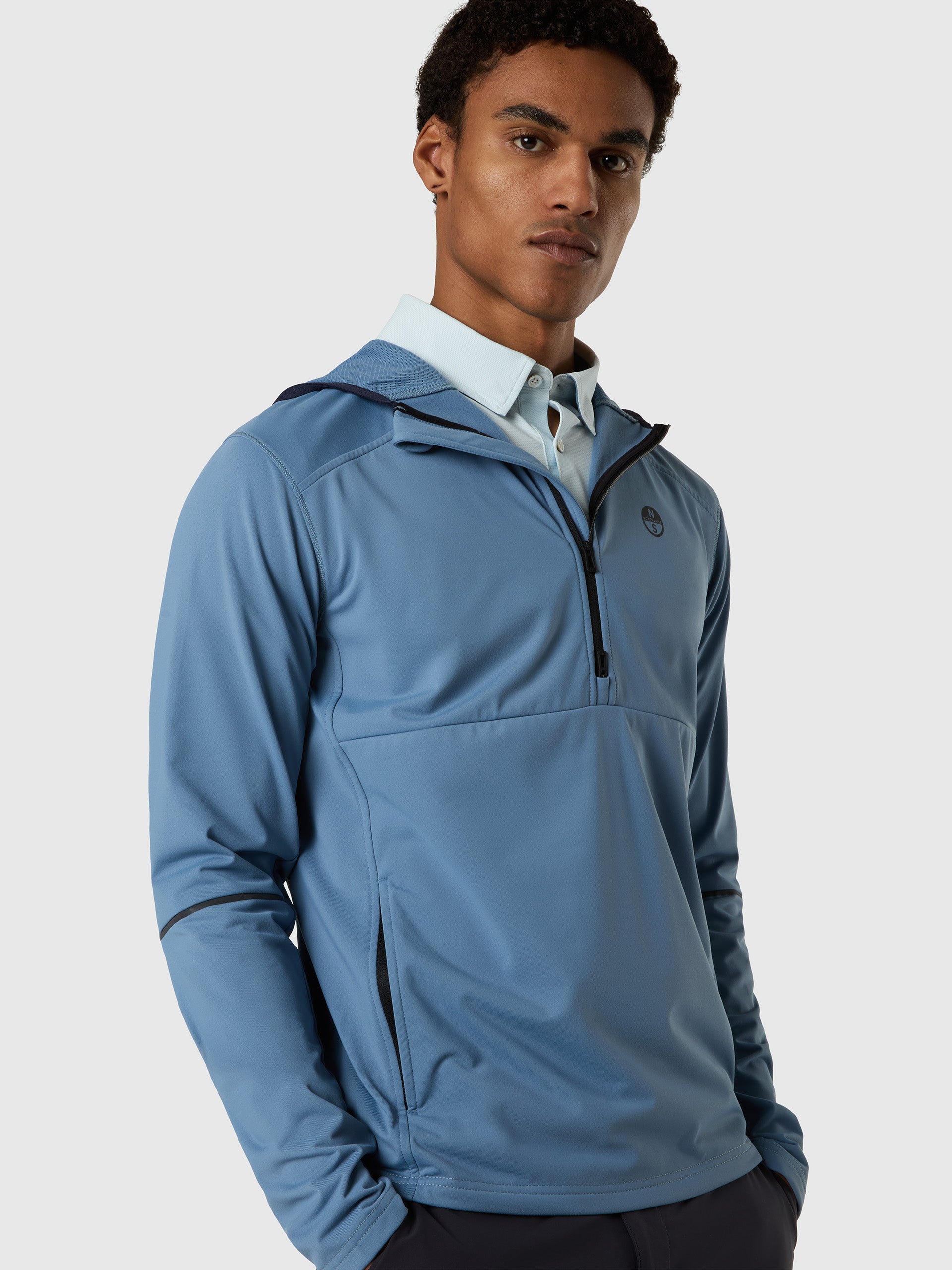 Brushed fleece half-zip hoodie | North Sails