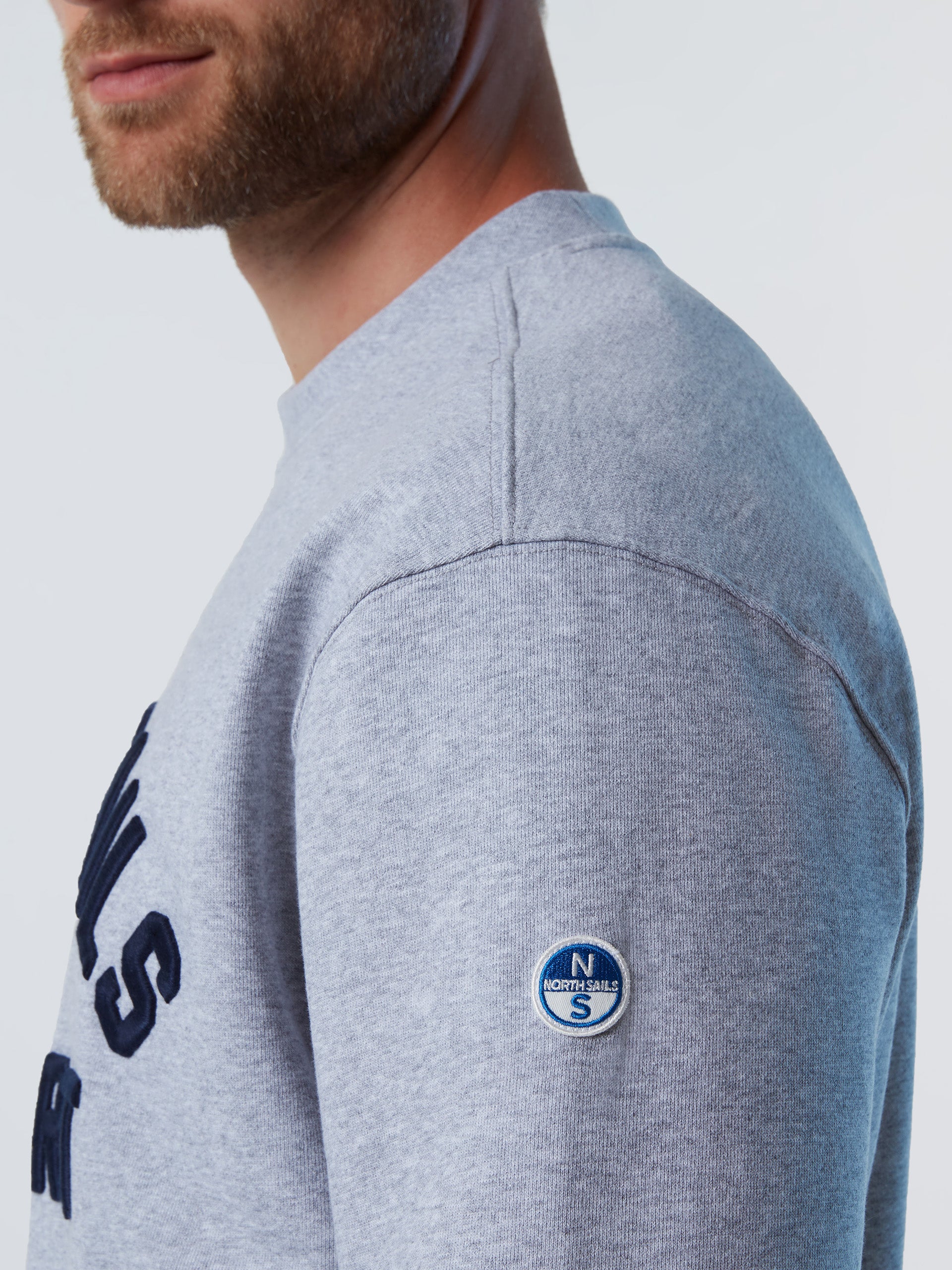 6 | Grey melange | crewneck-sweatshirt-newport-3d-embroidery-691243