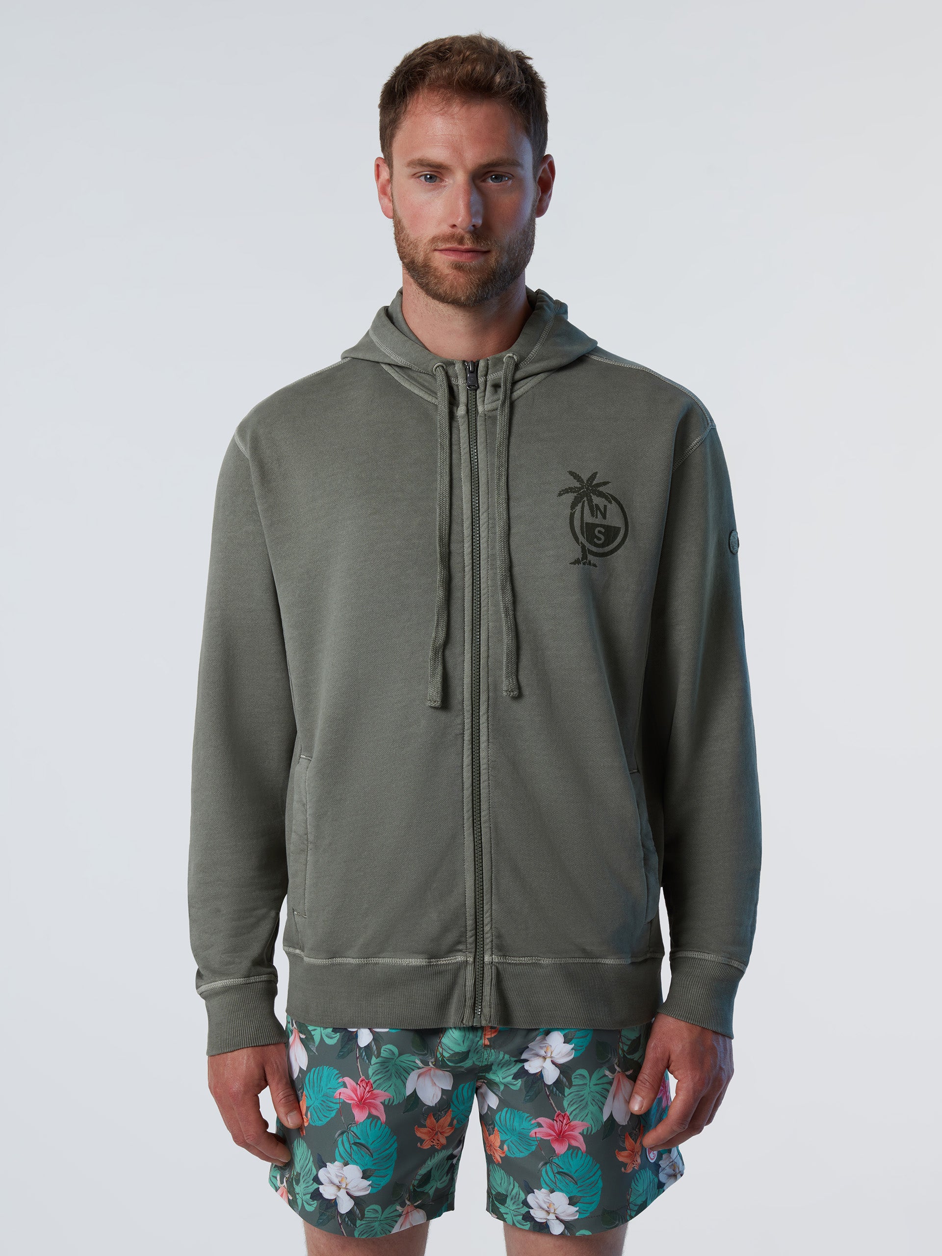 1 | Dusty olive | hooded-full-zip-sweatshirt-691251