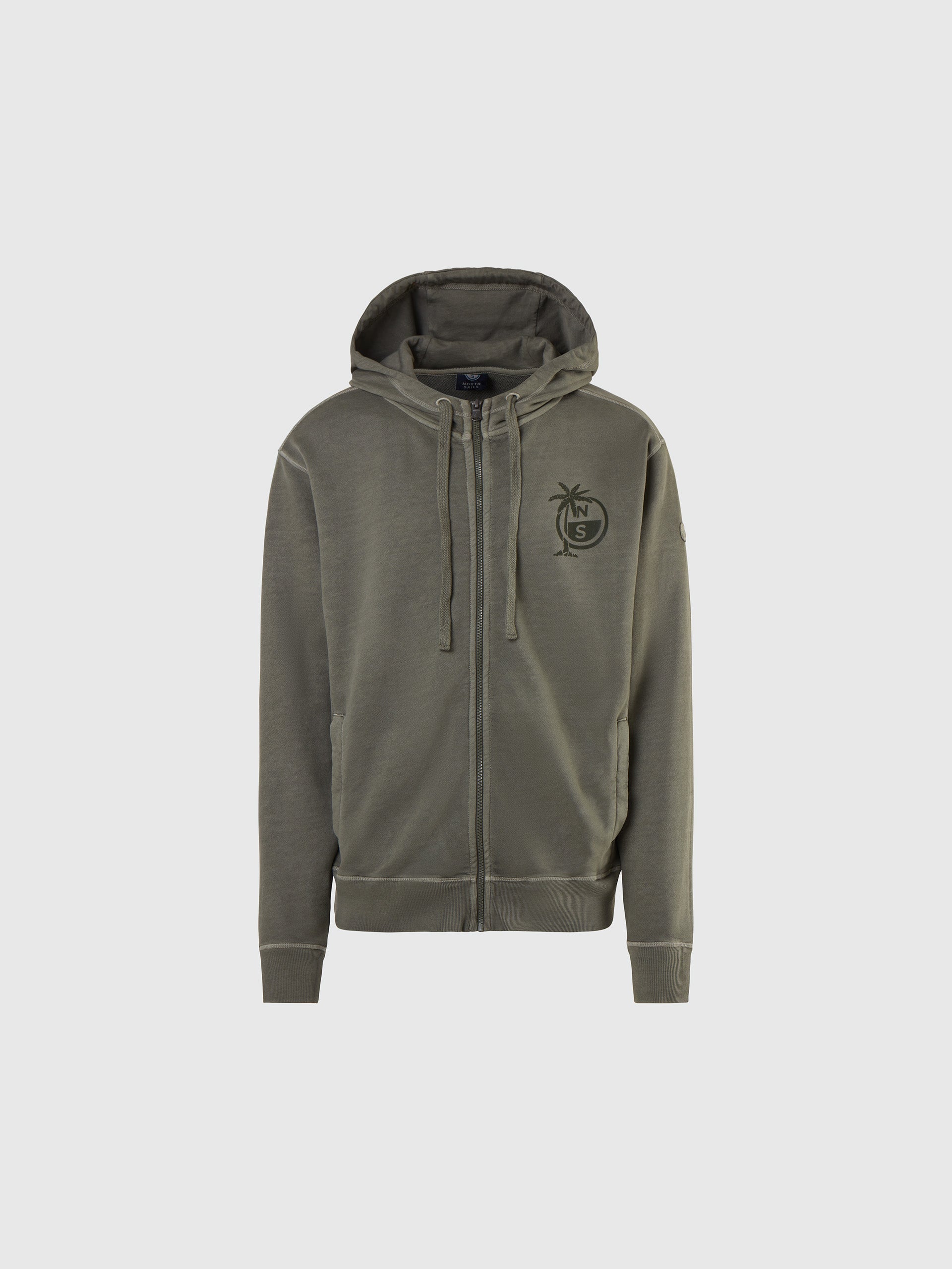 hover | Dusty olive | hooded-full-zip-sweatshirt-691251
