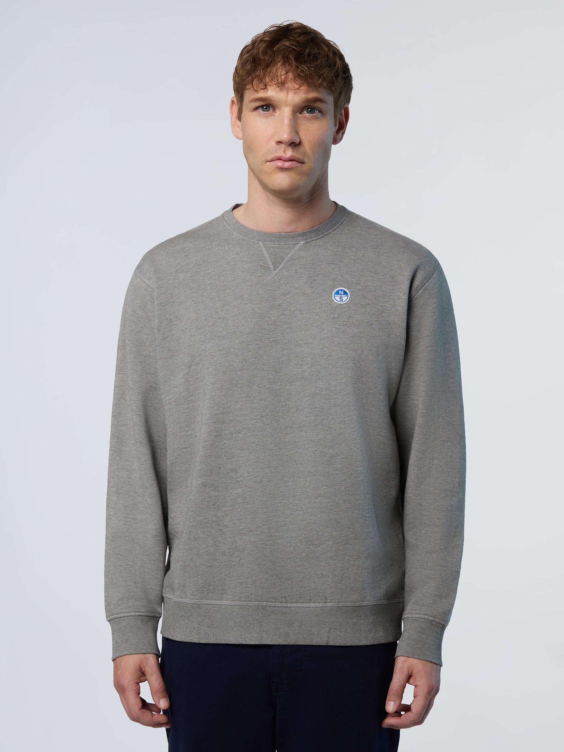 1 | Medium grey melange | crewneck-sweatshirt-wlogo-691255