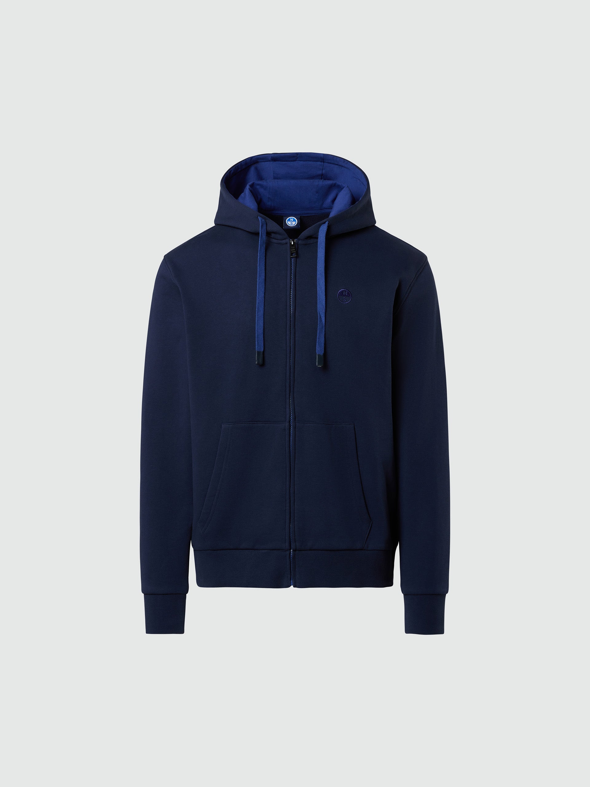hover | Navy blue | hooded-full-zip-sweatshirt-wlogo-691260