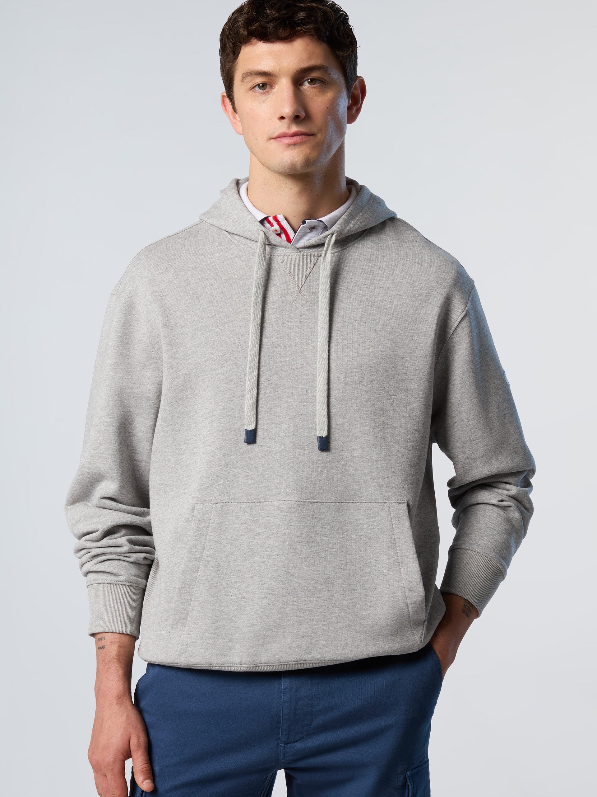 2 | Grey melange | hooded-sweatshirt-wlogo-691262