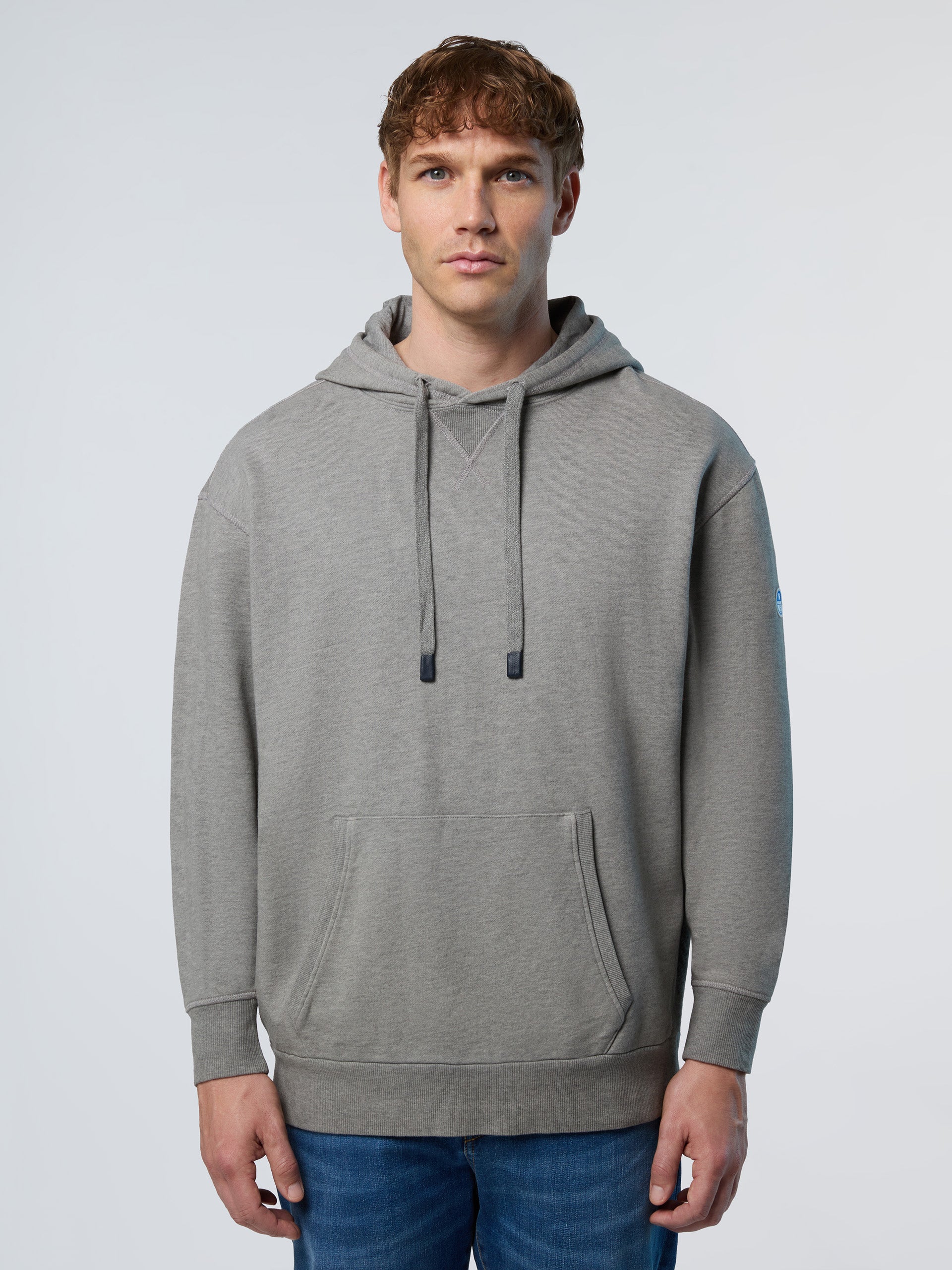 3 | Medium grey melange | hooded-sweatshirt-wlogo-691262