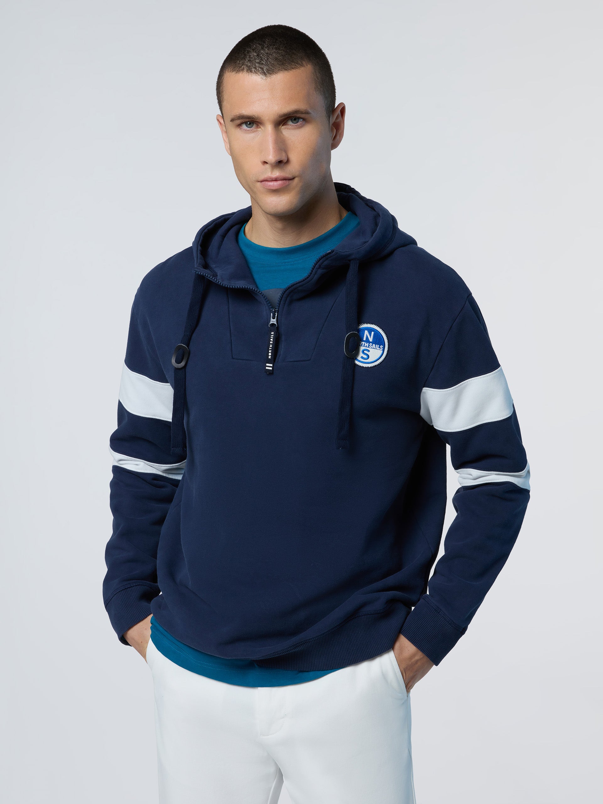 Hoodie with sleeve stripes | North Sails