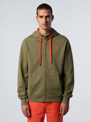 1 | Deep green | hooded-full-zip-sweatshirt-wlogo-691366