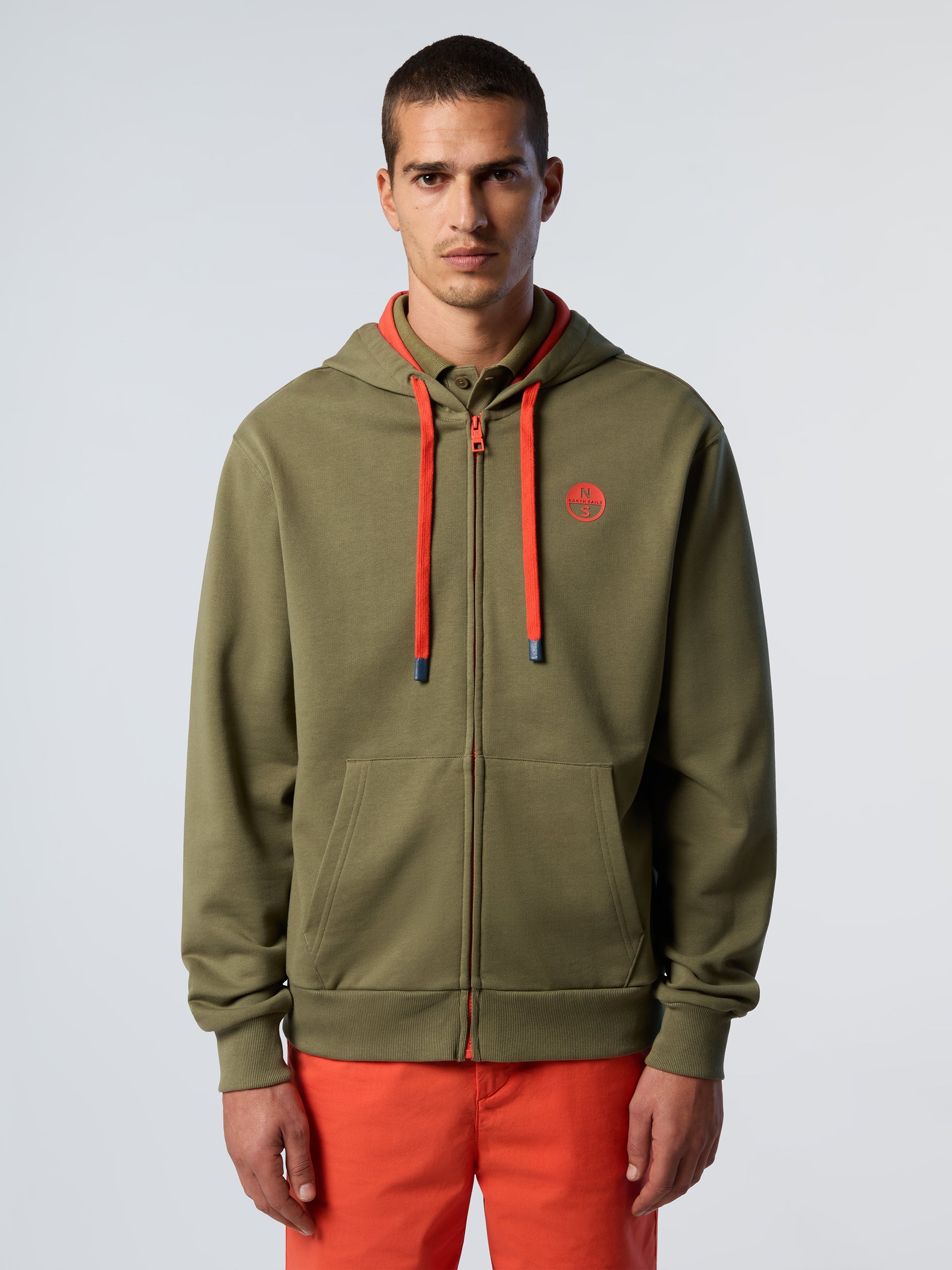 1 | Deep green | hooded-full-zip-sweatshirt-wlogo-691366