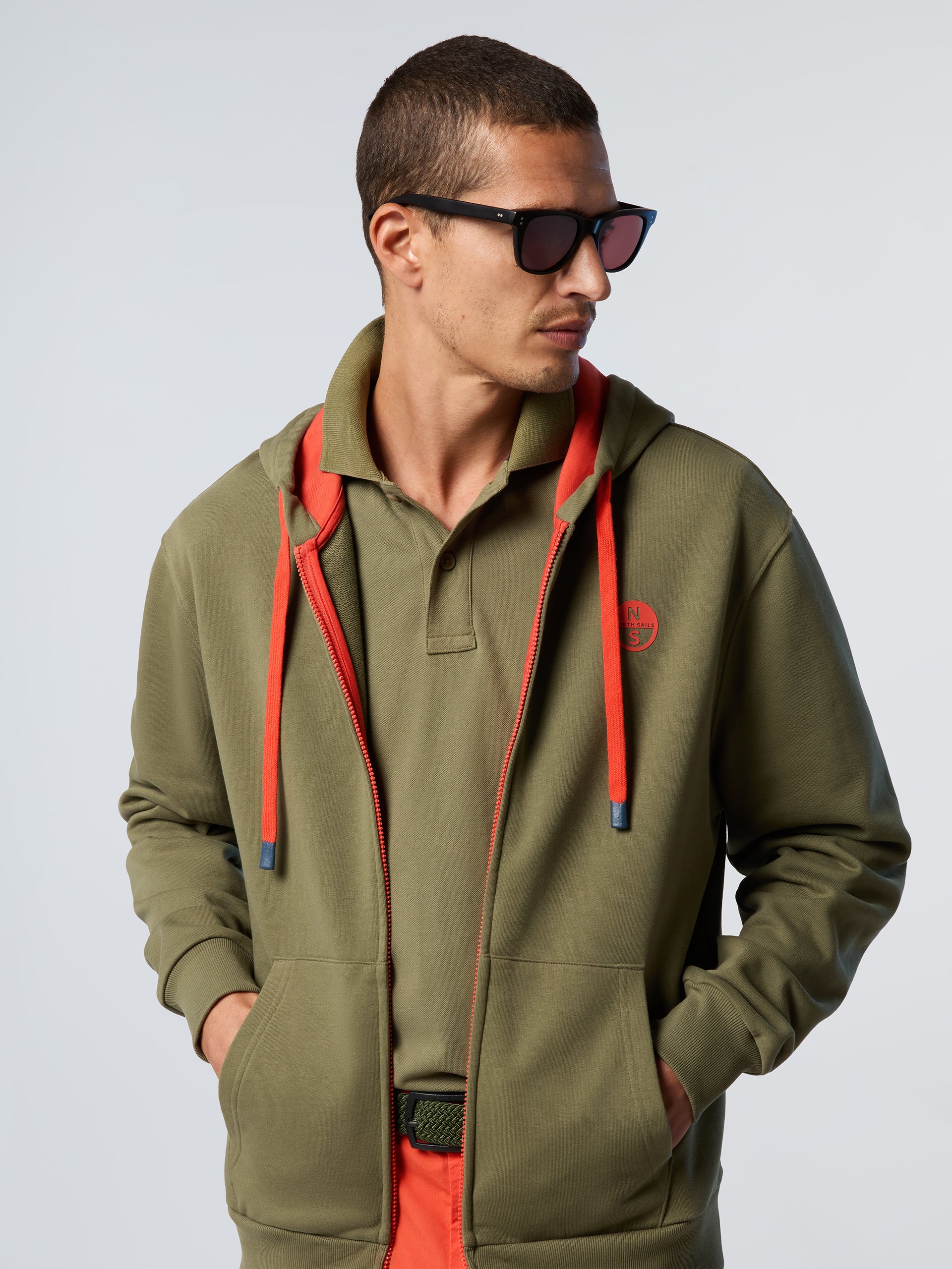 2 | Deep green | hooded-full-zip-sweatshirt-wlogo-691366