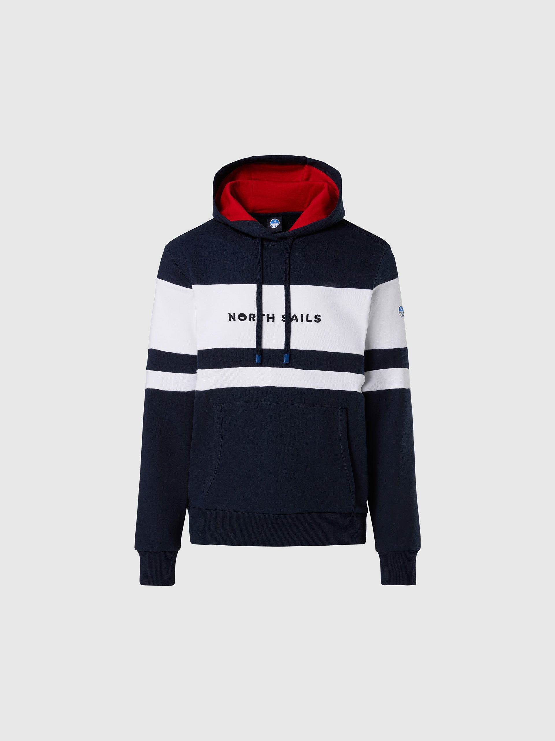 hover | Navy blue | hooded-sweatshirt-wgraphic-691373