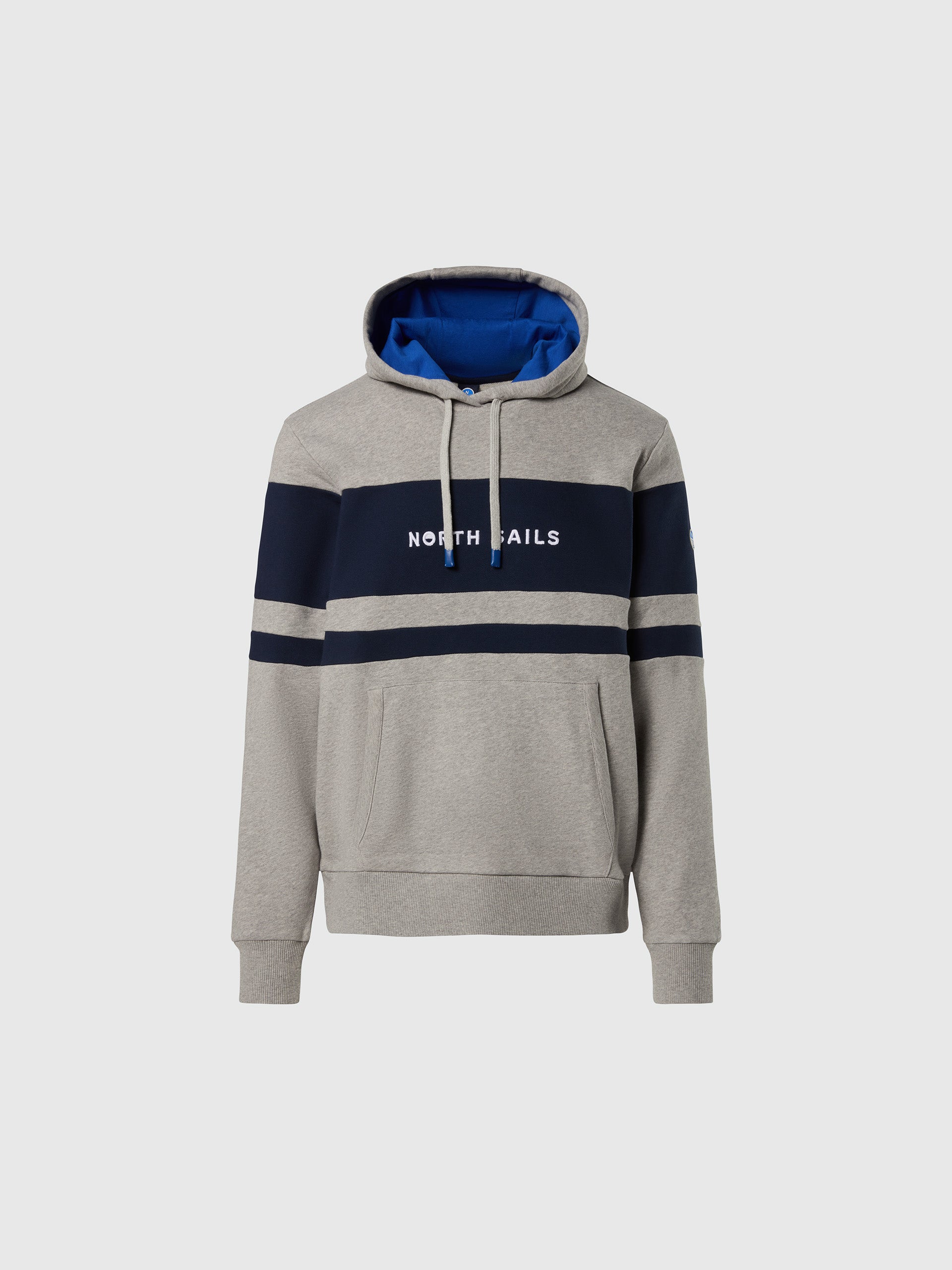 hover | Grey melange | hooded-sweatshirt-wgraphic-691373