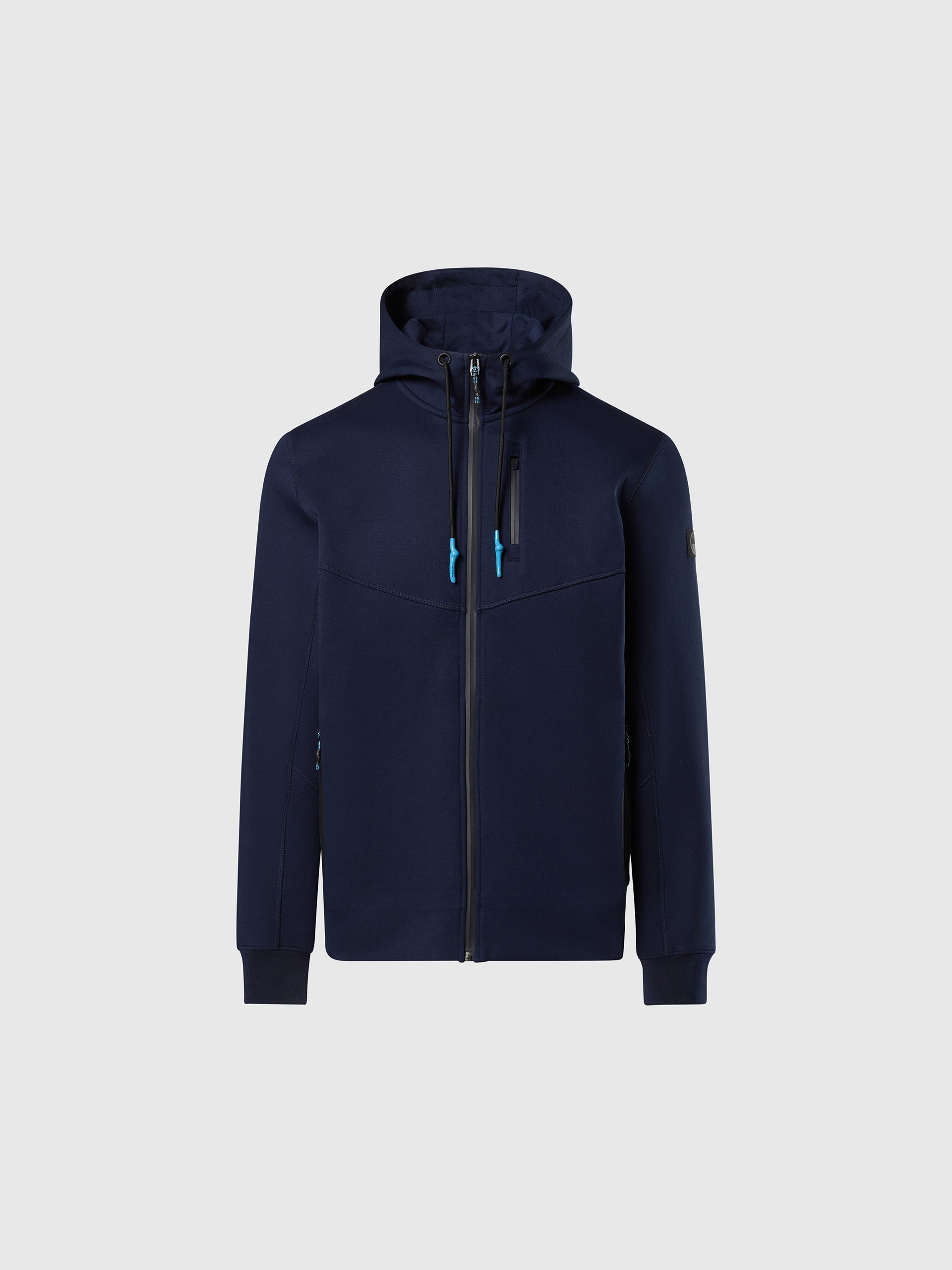 hover | Navy blue | hooded-full-zip-sweatshirt-wlogo-691393