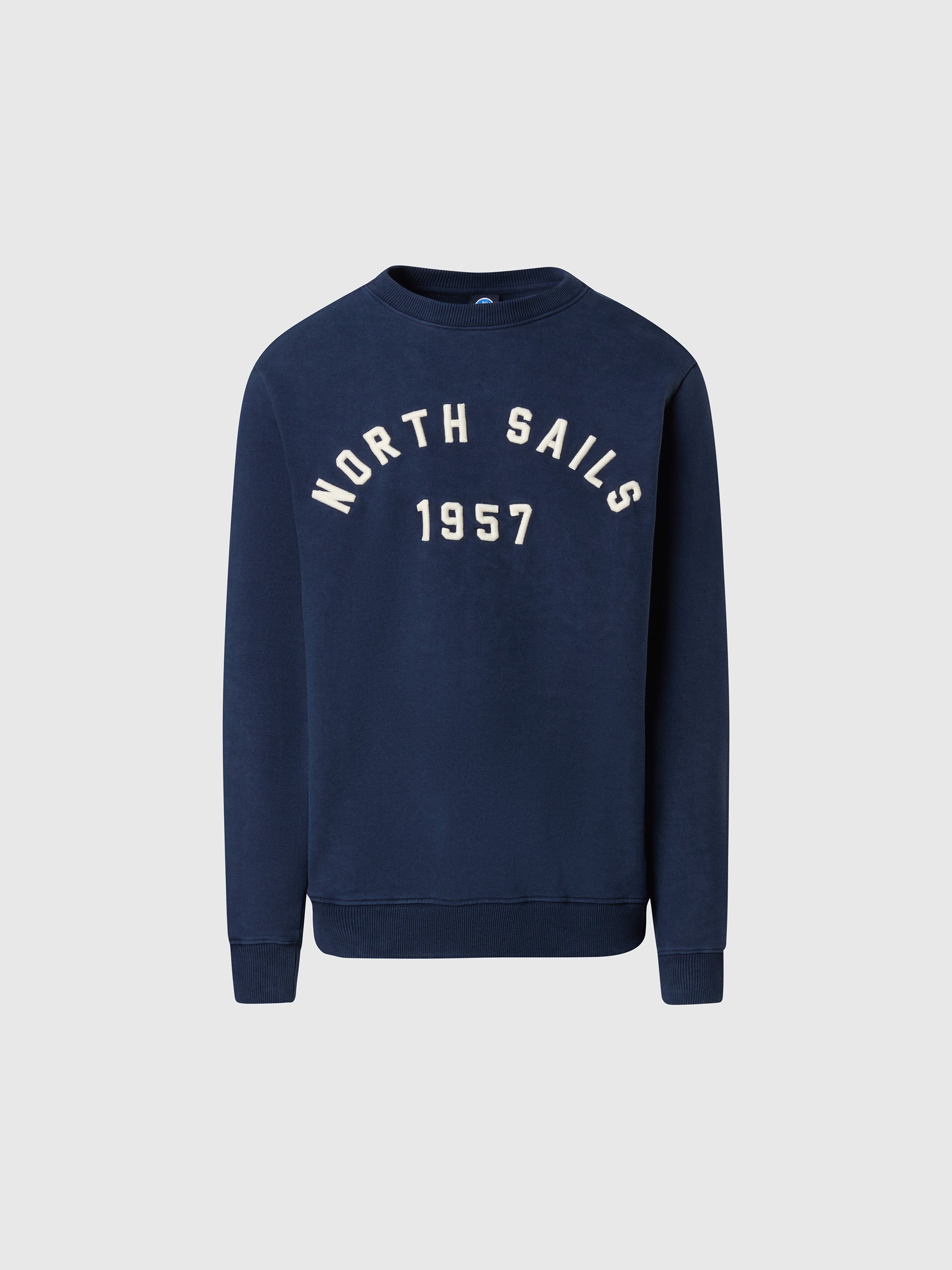 hover | Navy blue | crewneck-sweatshirt-wgraphic-691413