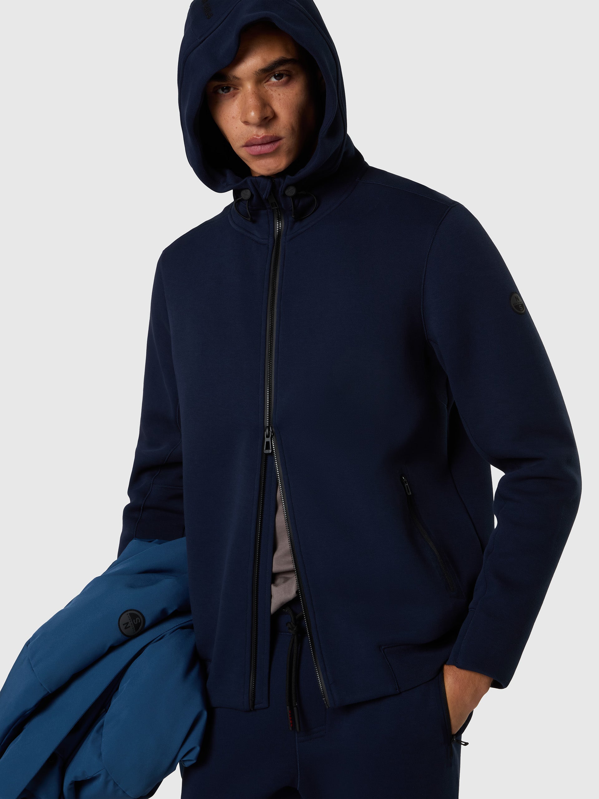 2 | Navy blue | full-zip-hodded-sweatshirt-691416