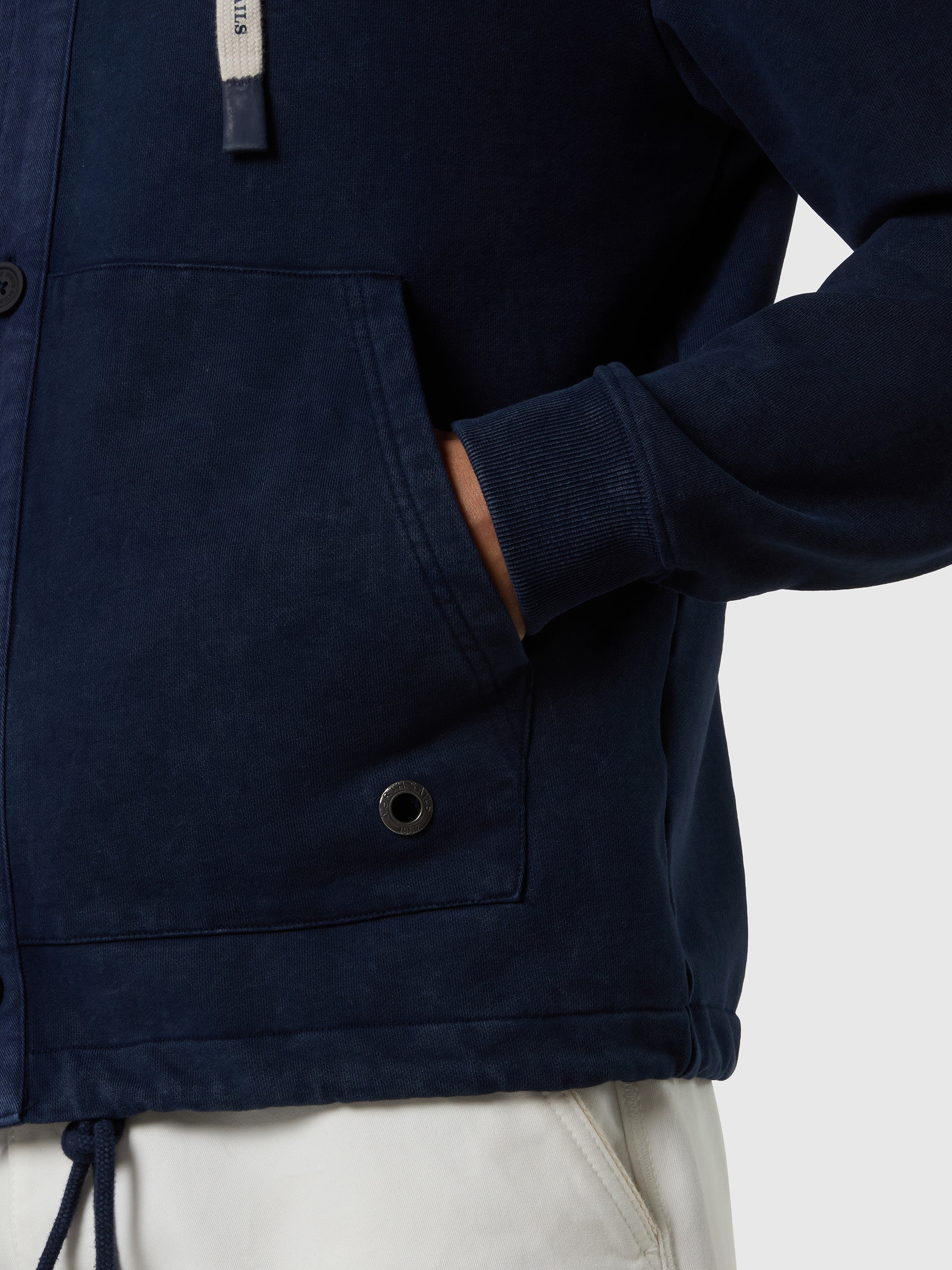 7 | Navy blue | hooded-w/buttons-sweatshirt-691529