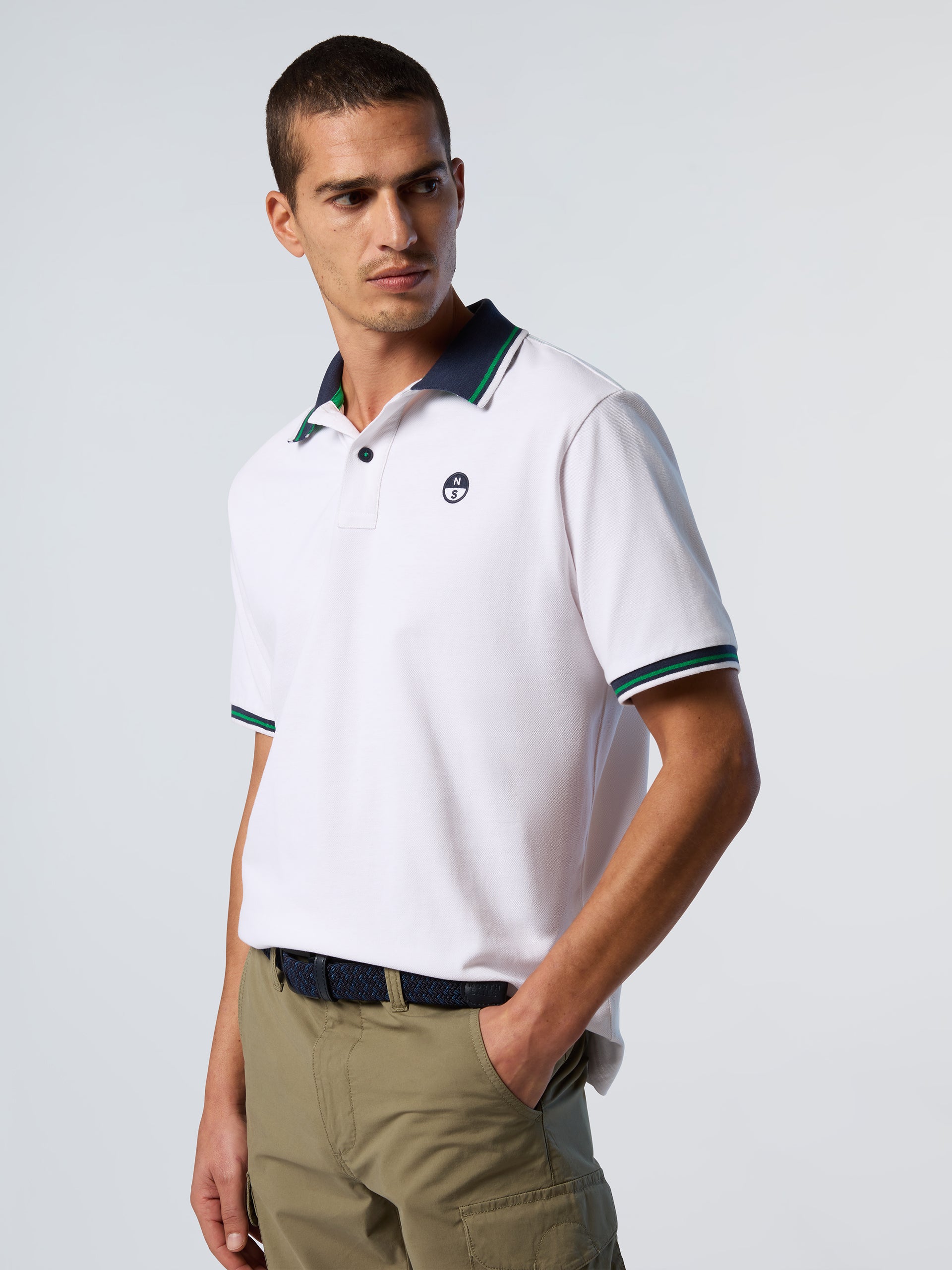 Polo shirt with striped trims | North Sails