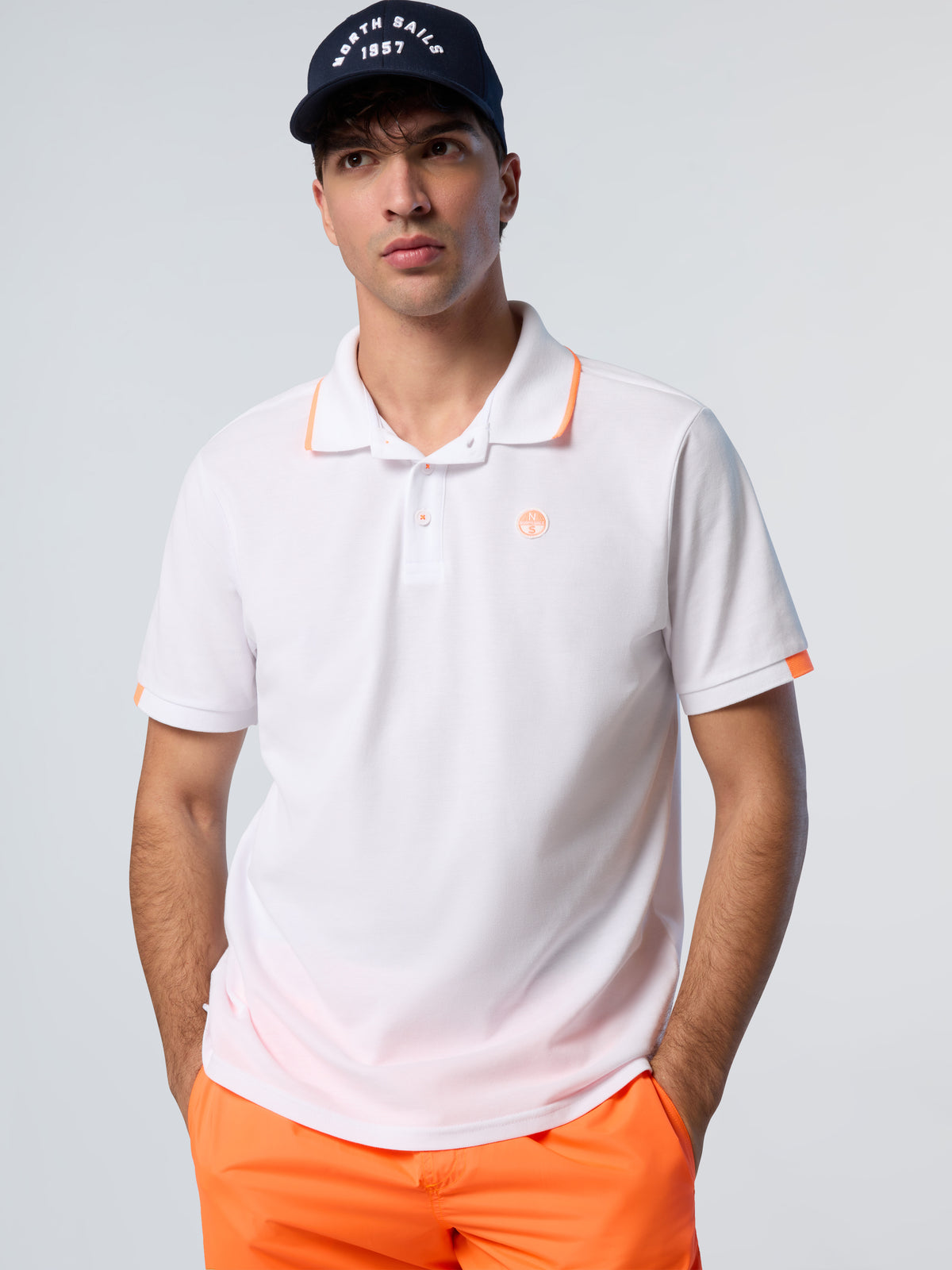 Polo shirt with neon logo | North Sails
