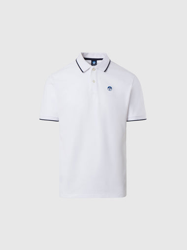 hover | White | polo-short-sleeve-collar-wstriped-in-contrast-692452