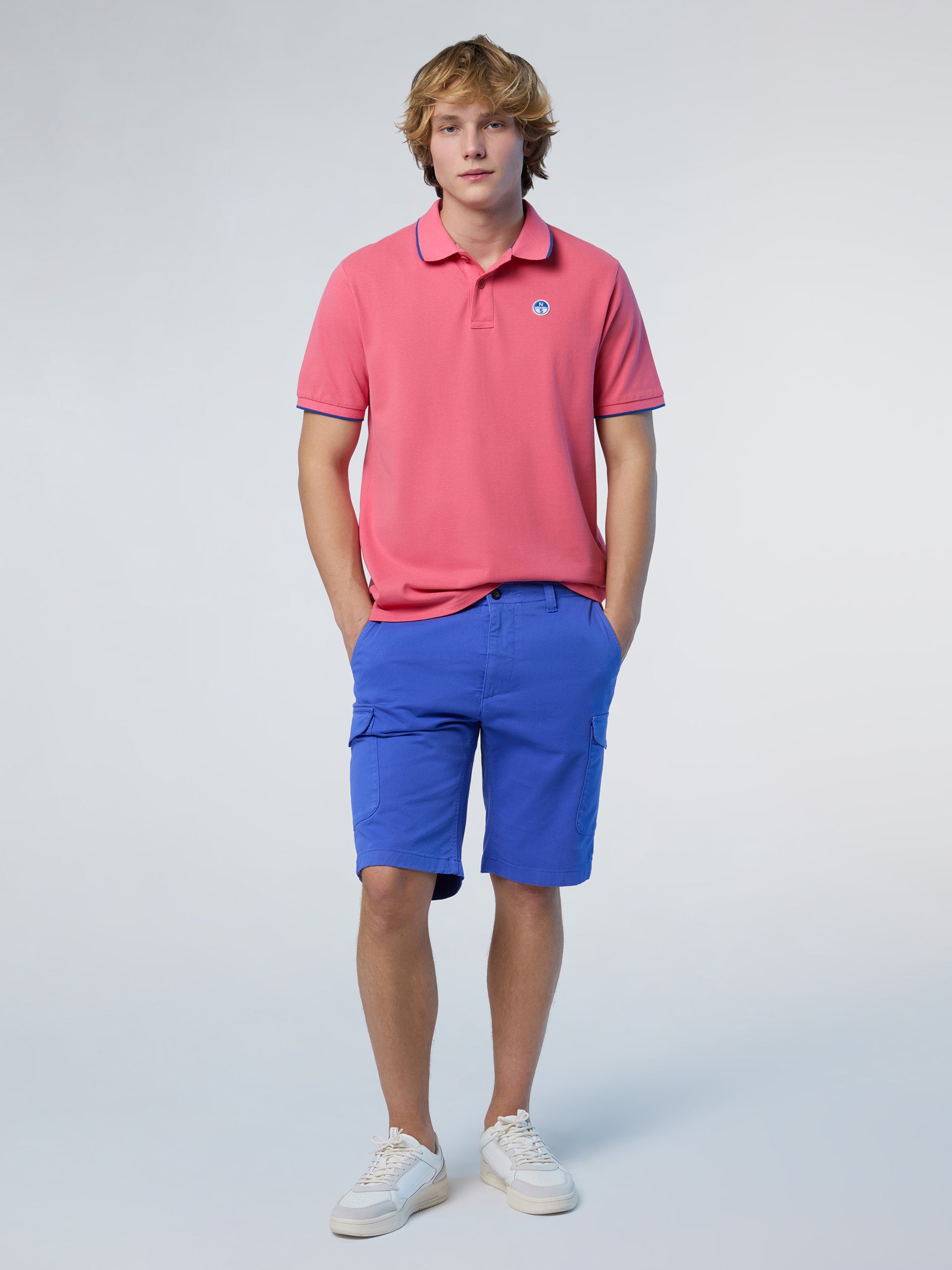 5 | Calypso coral | polo-short-sleeve-collar-wstriped-in-contrast-692452