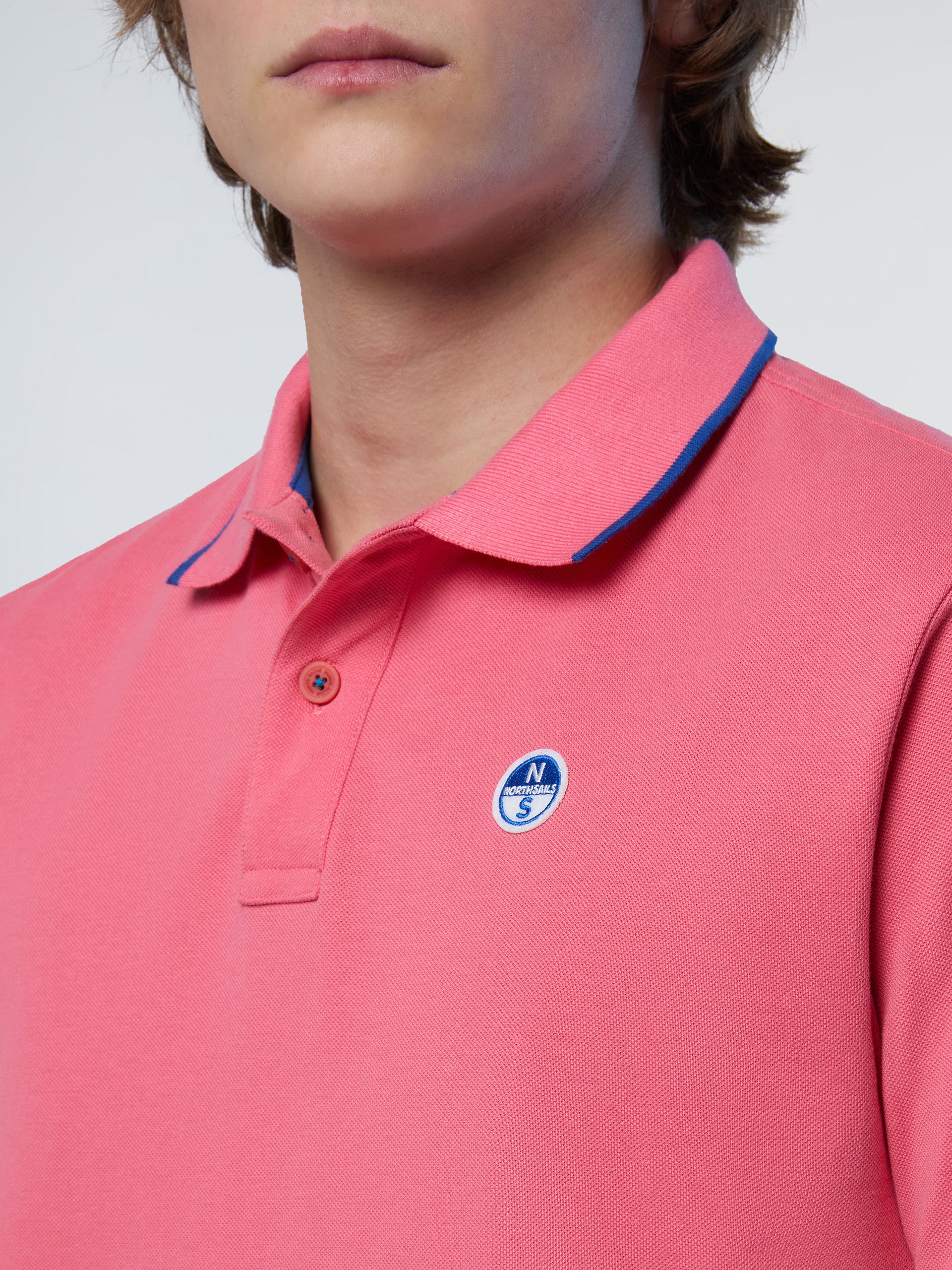 6 | Calypso coral | polo-short-sleeve-collar-wstriped-in-contrast-692452