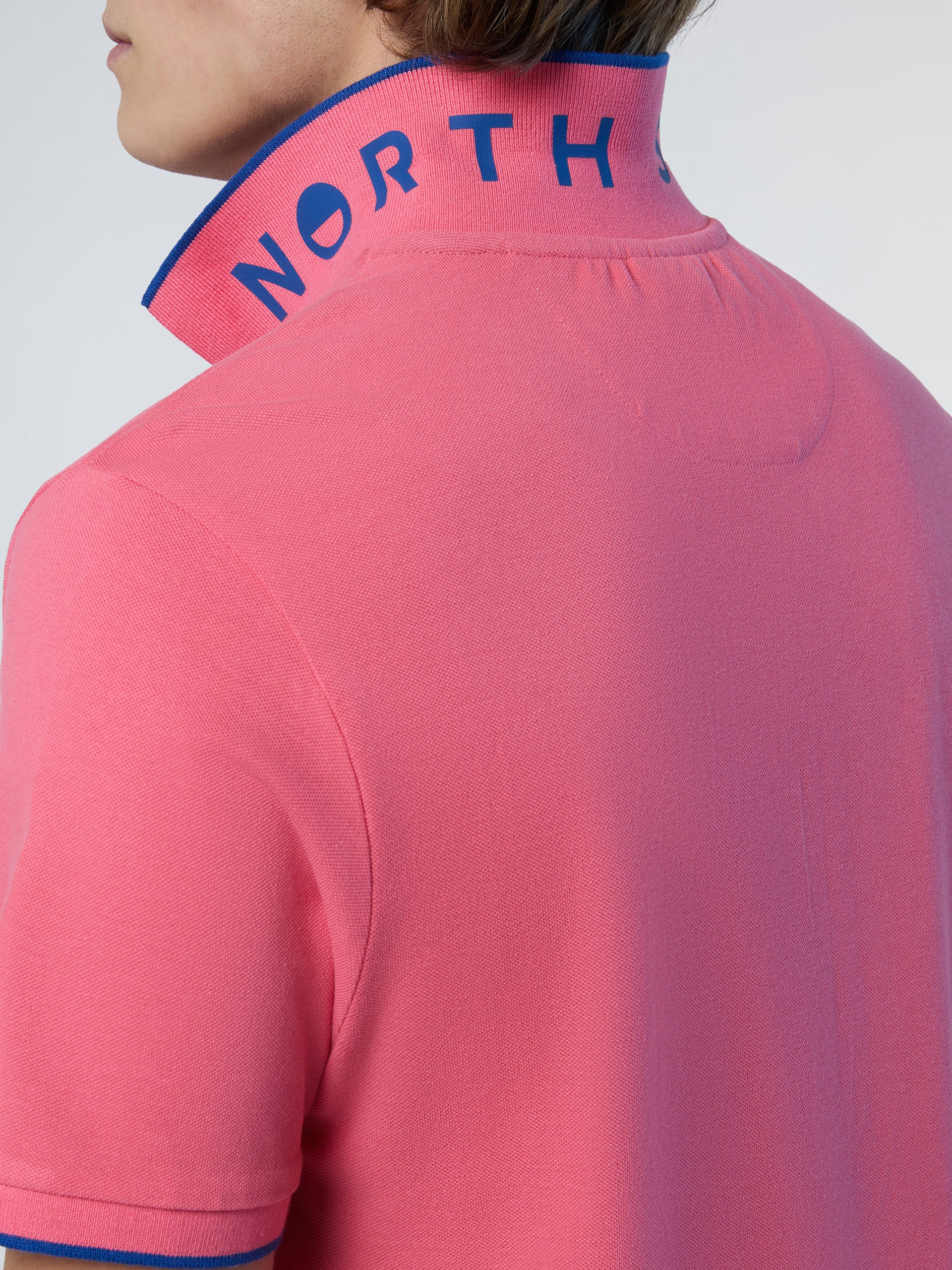 7 | Calypso coral | polo-short-sleeve-collar-wstriped-in-contrast-692452