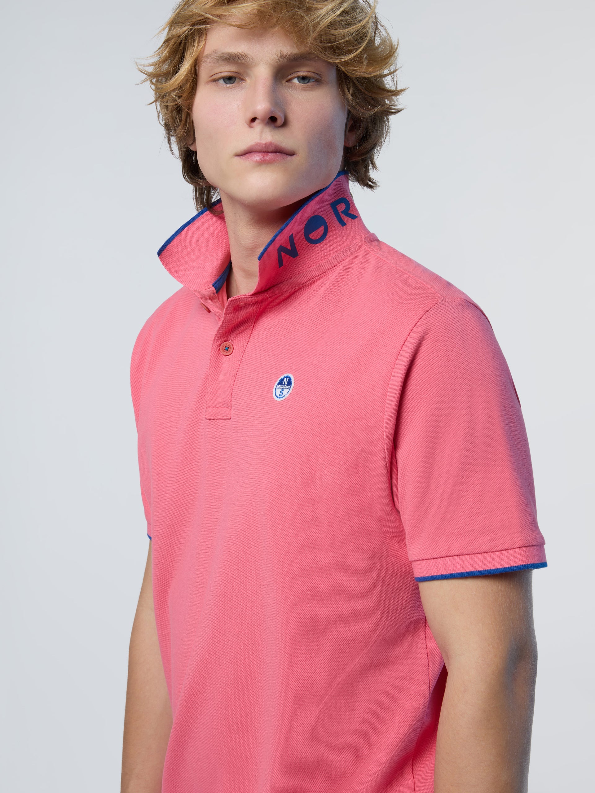 2 | Calypso coral | polo-short-sleeve-collar-wstriped-in-contrast-692452