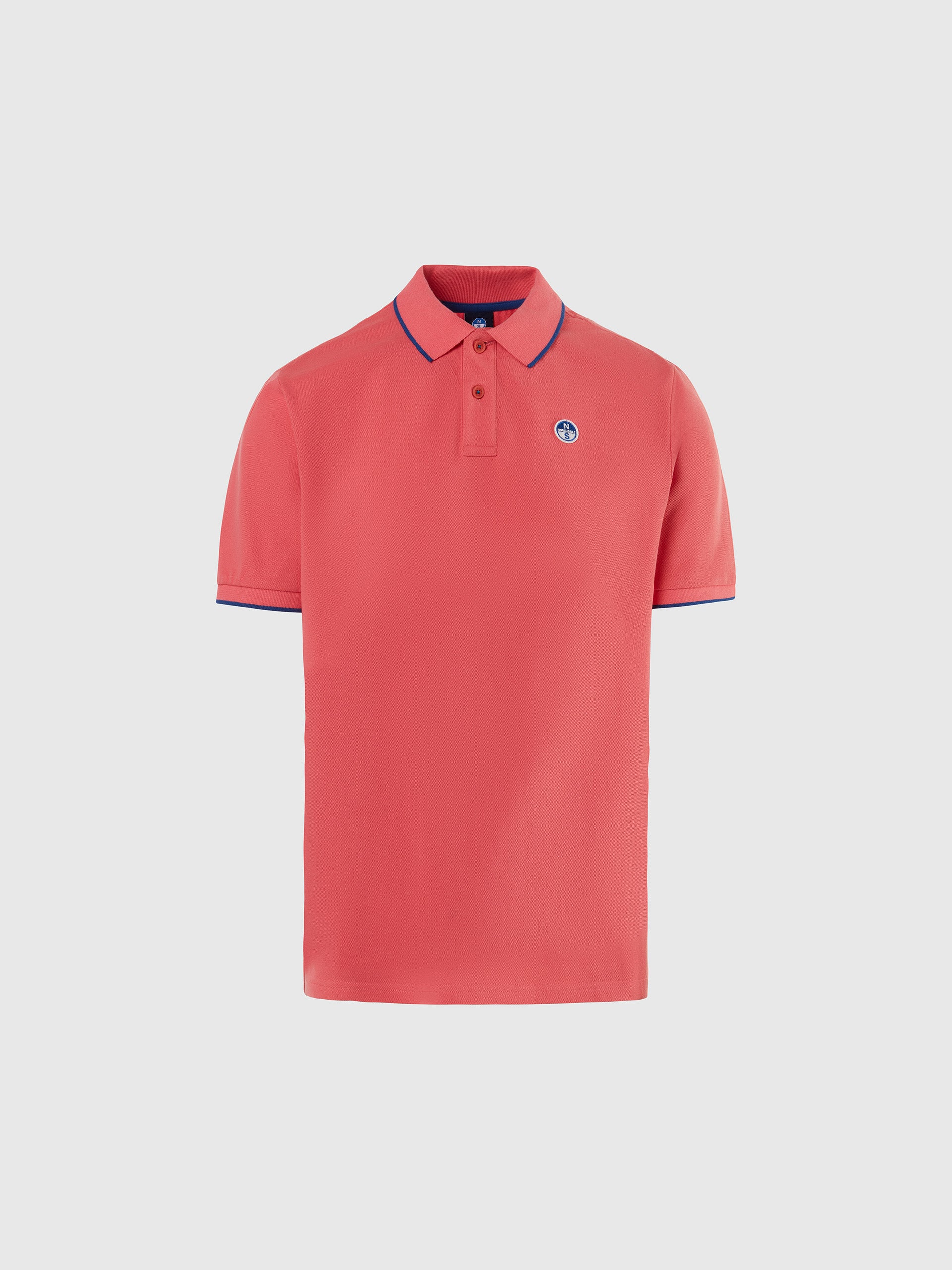 hover | Calypso coral | polo-short-sleeve-collar-wstriped-in-contrast-692452