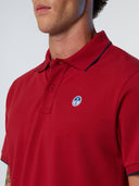 6 | Red dahlia | polo-short-sleeve-collar-wstriped-in-contrast-692452-3
