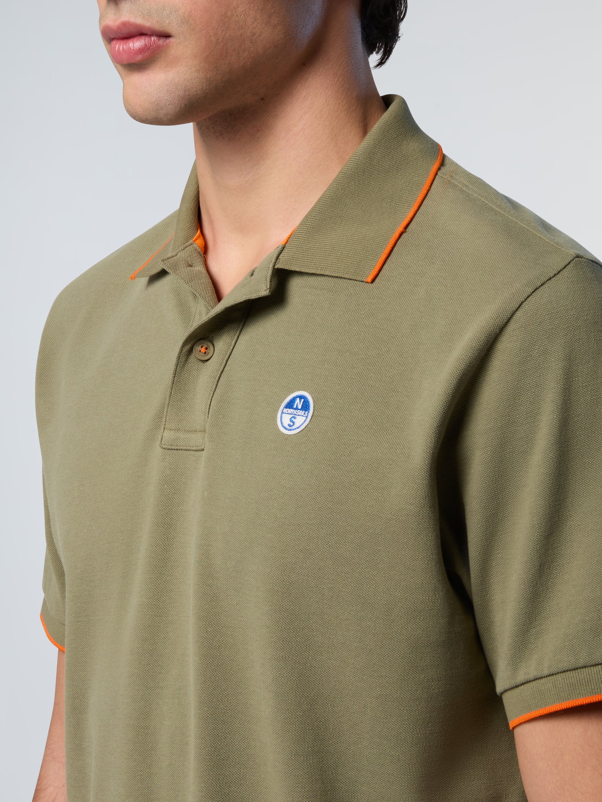6 | Deep green | polo-short-sleeve-collar-wstriped-in-contrast-2-692452