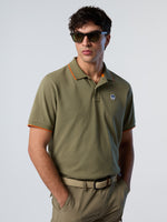 2 | Deep green | polo-short-sleeve-collar-wstriped-in-contrast-2-692452