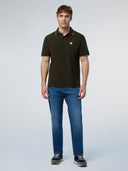5 | Forest green | polo-short-sleeve-collar-wstriped-in-contrast-692452