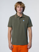 1 | Dusty olive | polo-short-sleeve-collar-wstriped-in-contrast-692452