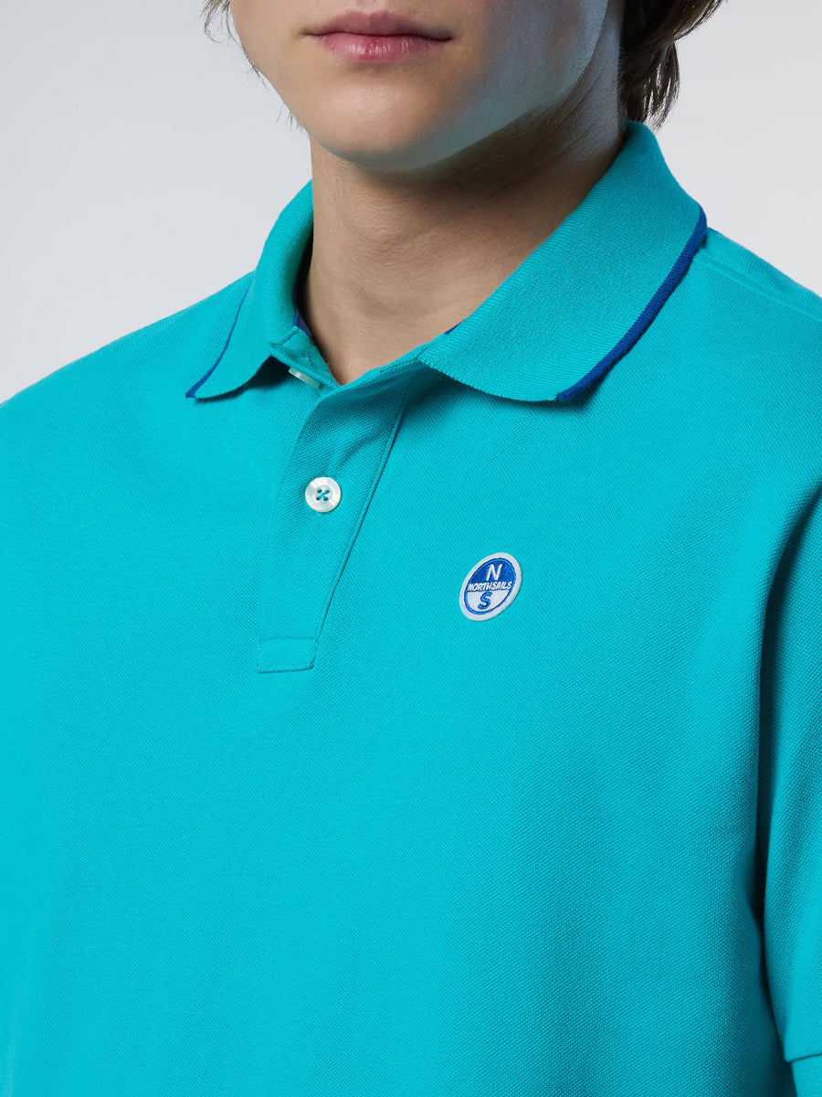 polo-short-sleeve-collar-wstriped-in-contrast-692452