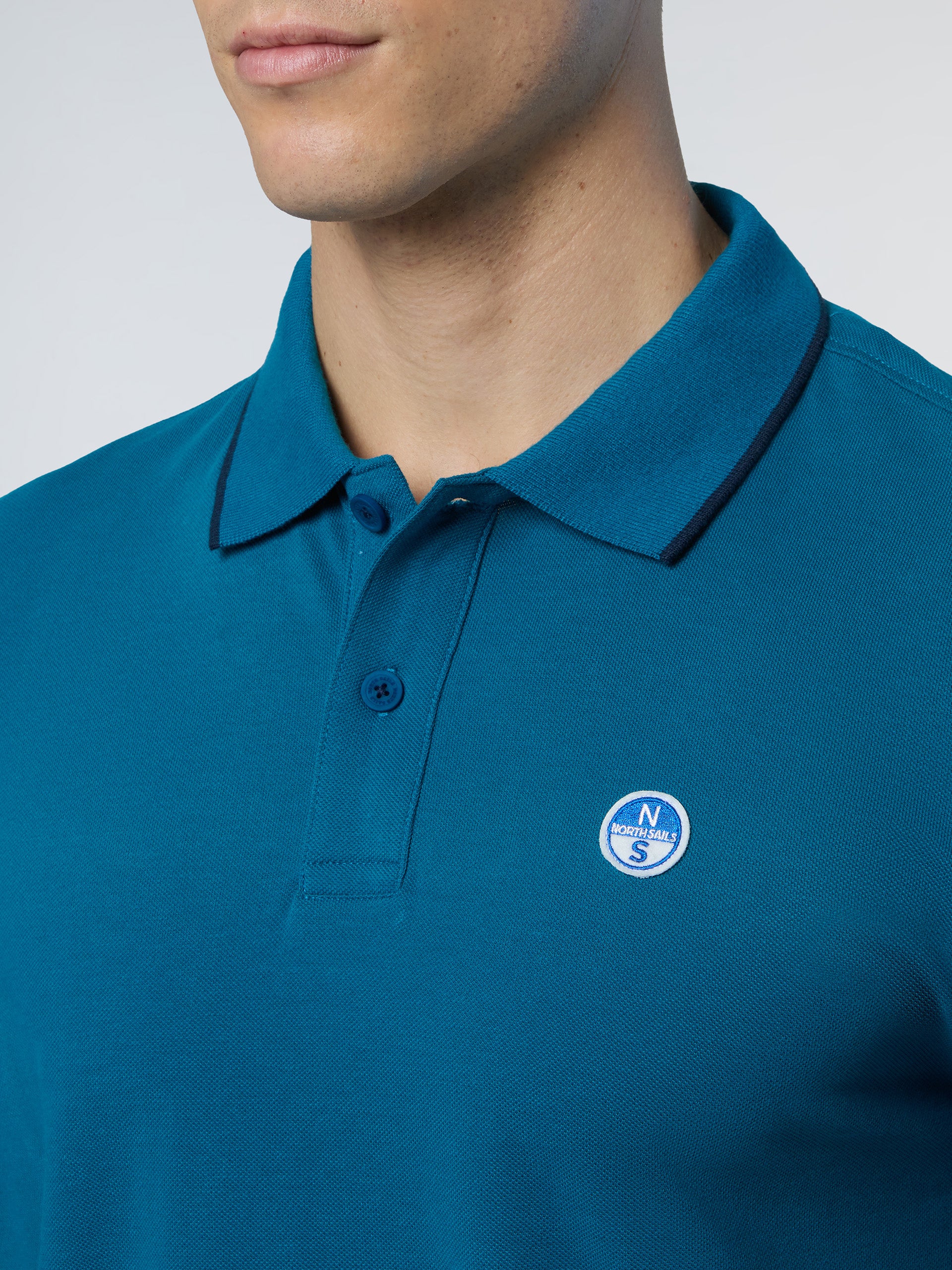 6 | Water green | polo-short-sleeve-collar-wstriped-in-contrast-692452