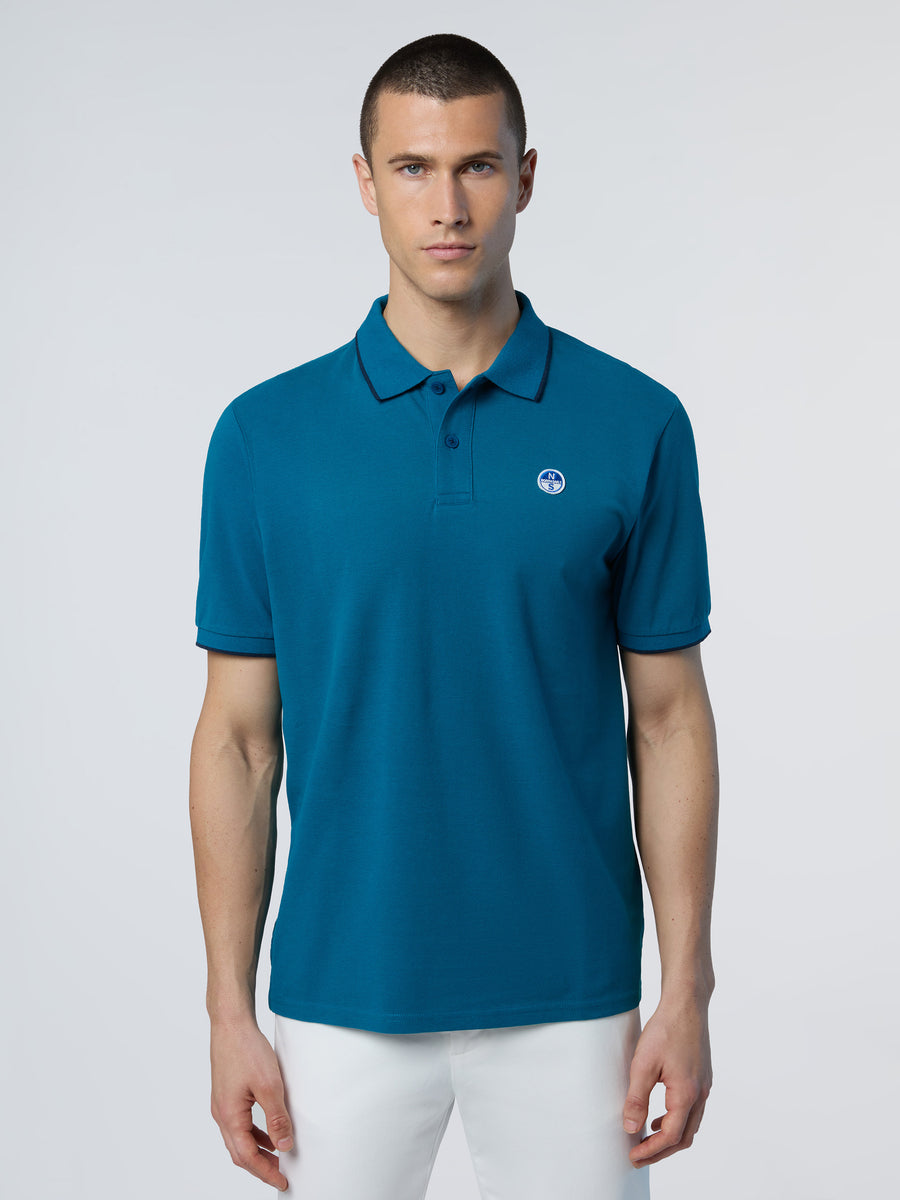 polo-short-sleeve-collar-wstriped-in-contrast-692452